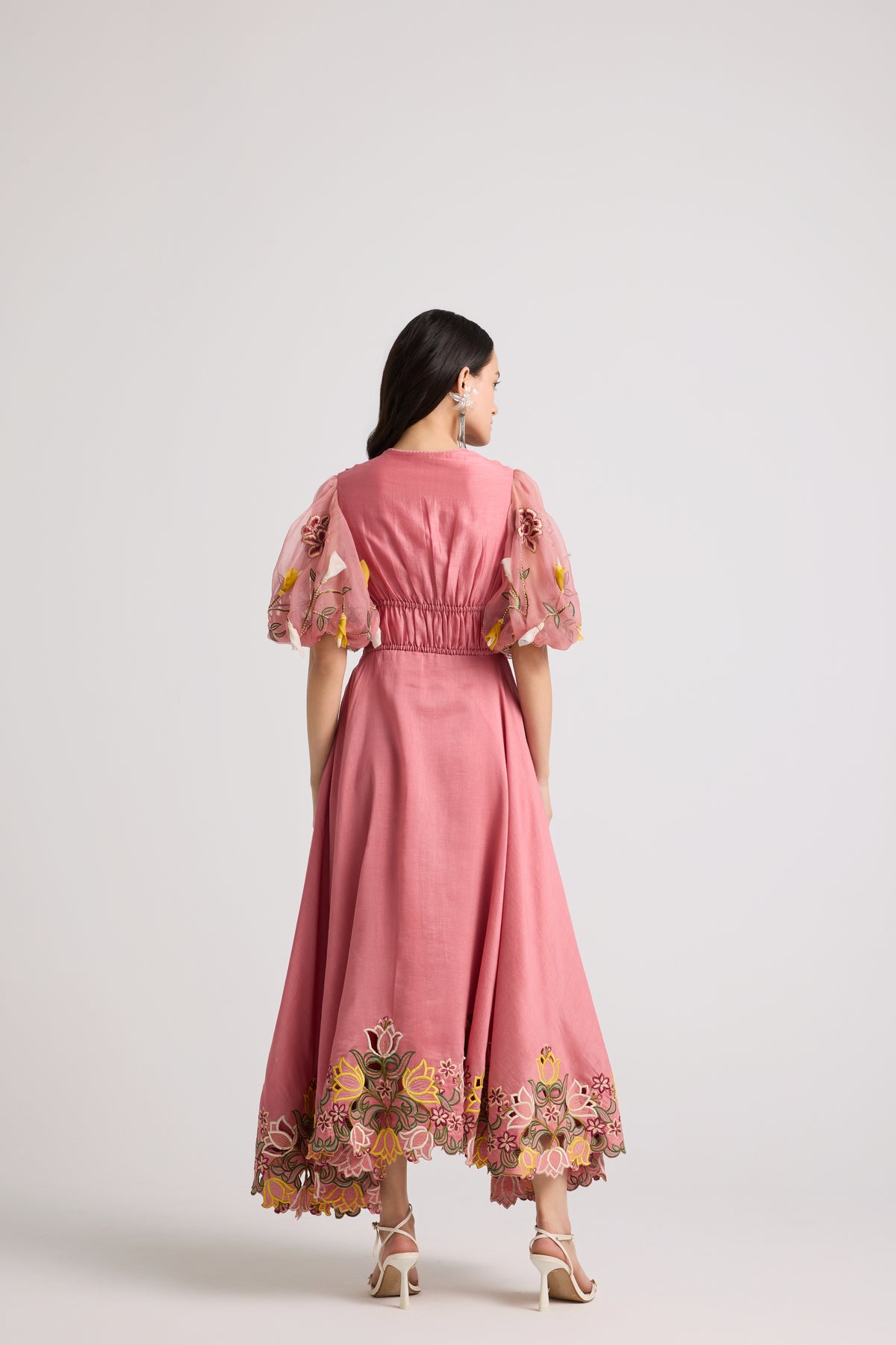 Blush Floral Cutwork Corset Dress