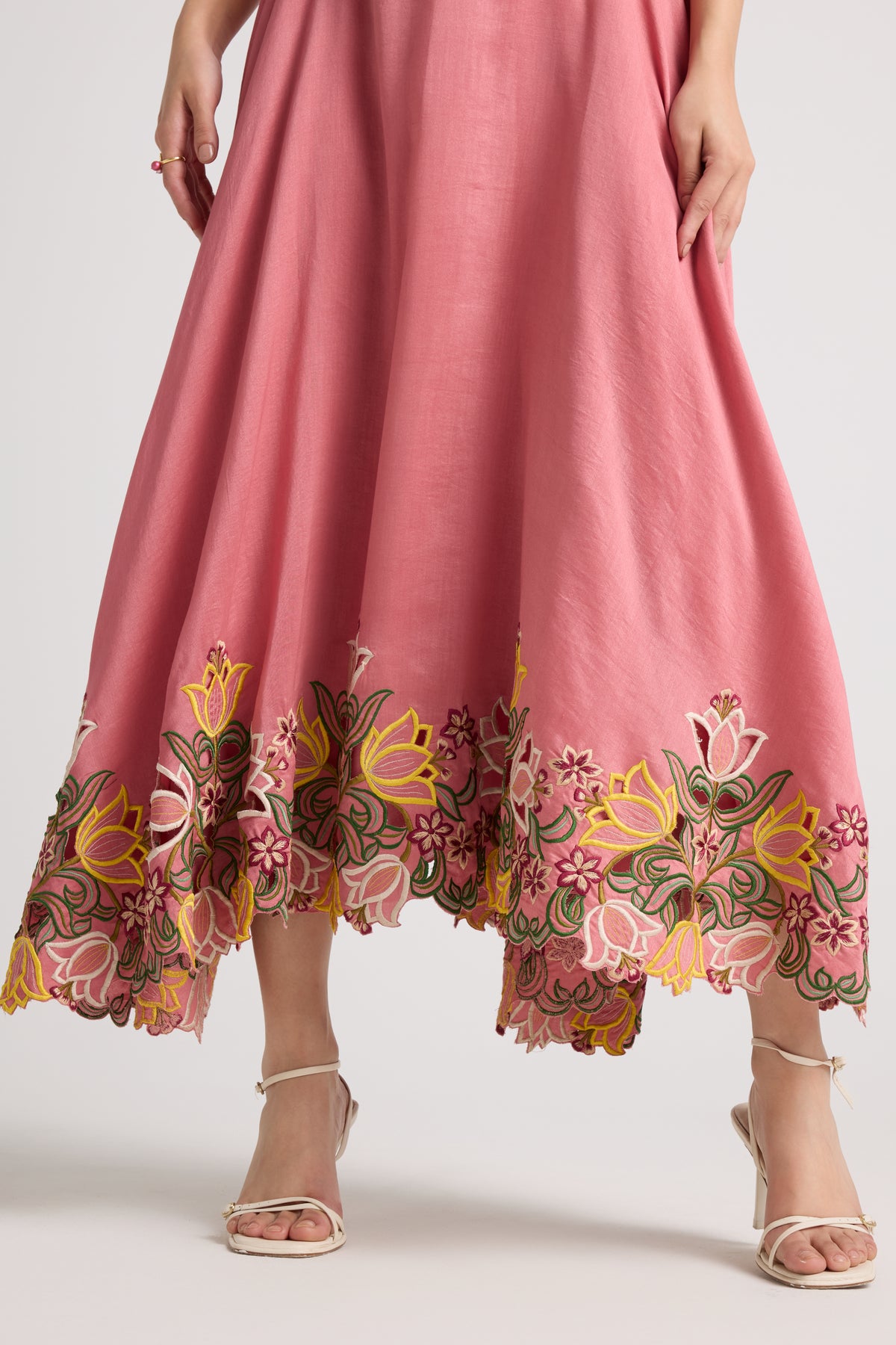 Blush Floral Cutwork Corset Dress