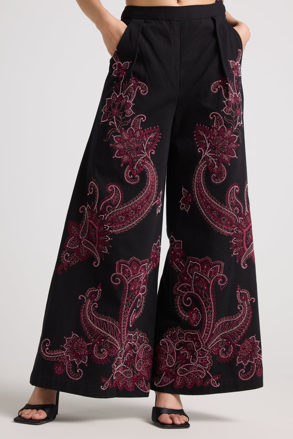 Black Paisley Pants