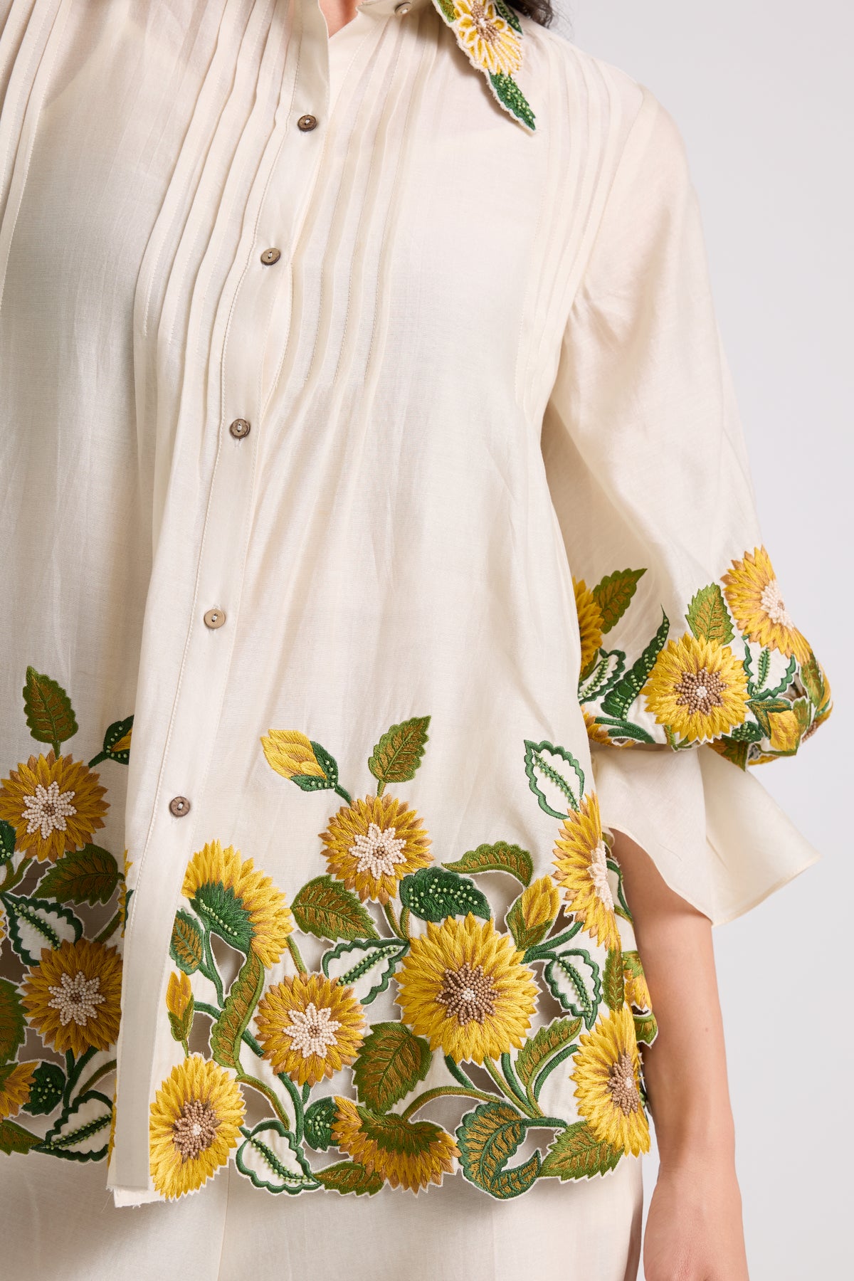Ivory Sunflower Shirt