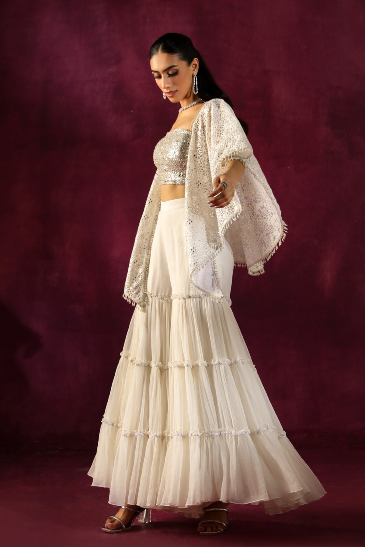 Embellished Layered Sharara