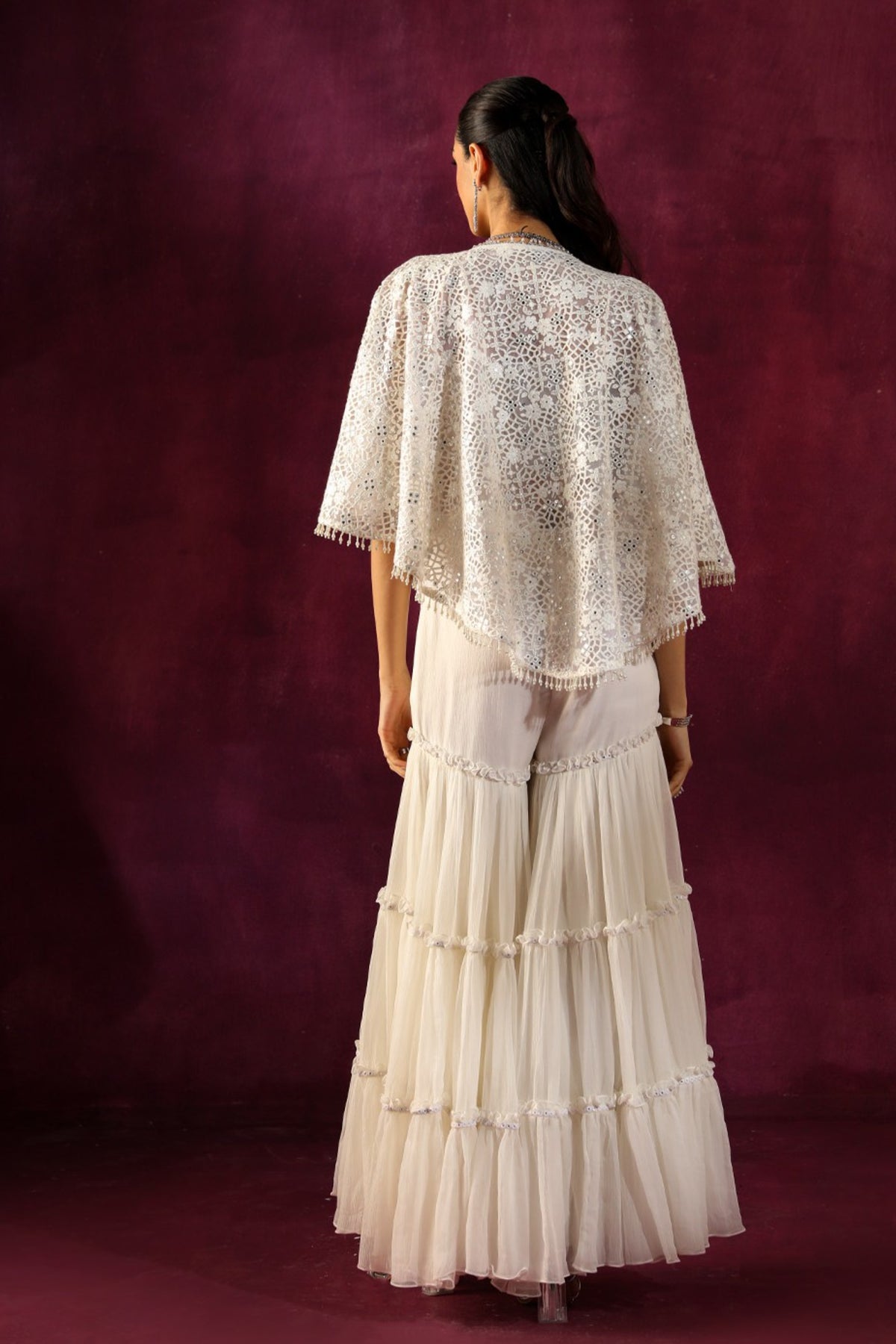 Embellished Layered Sharara