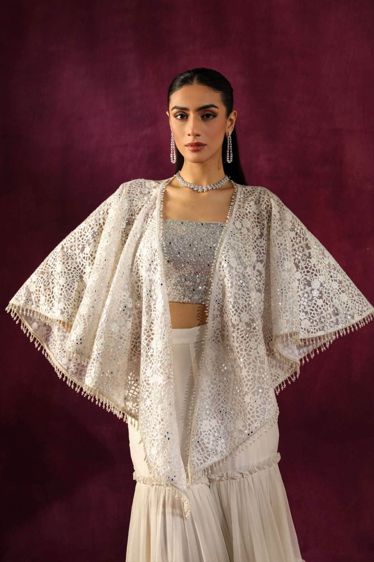 Embellished Layered Sharara