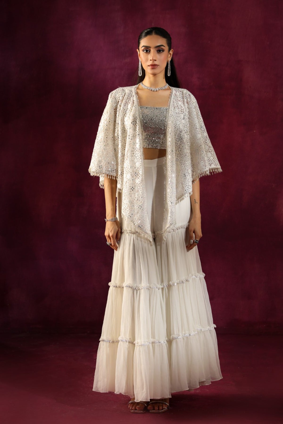 Embellished Layered Sharara