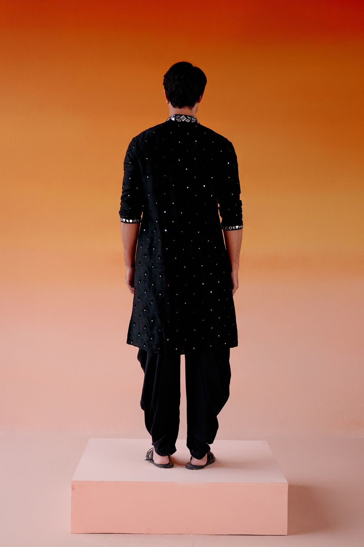 Black Afghani Kurta Set