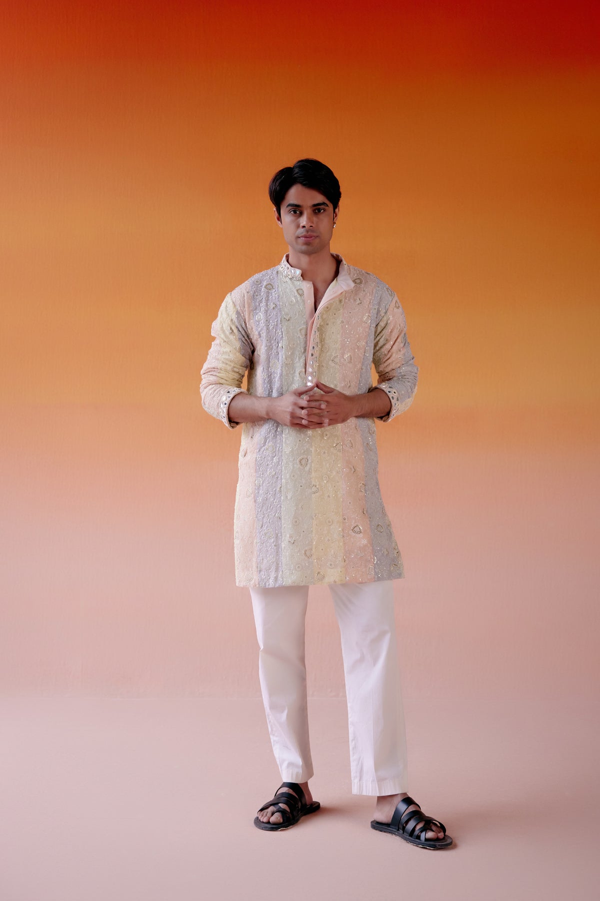 Multicolor Chikankari Kurta Set