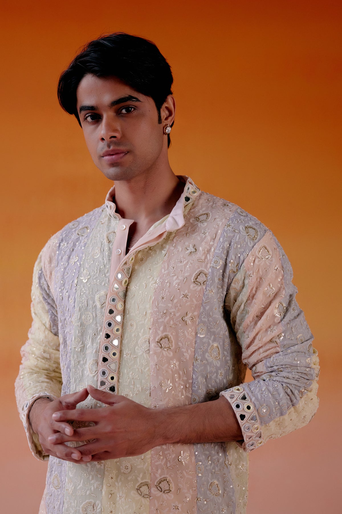 Multicolor Chikankari Kurta Set