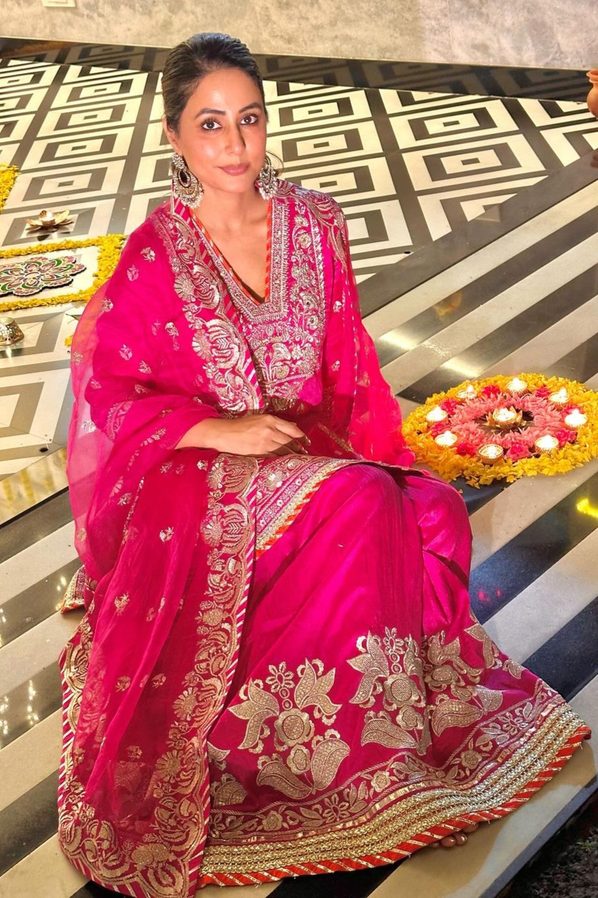 Hina Khan Sharara Set