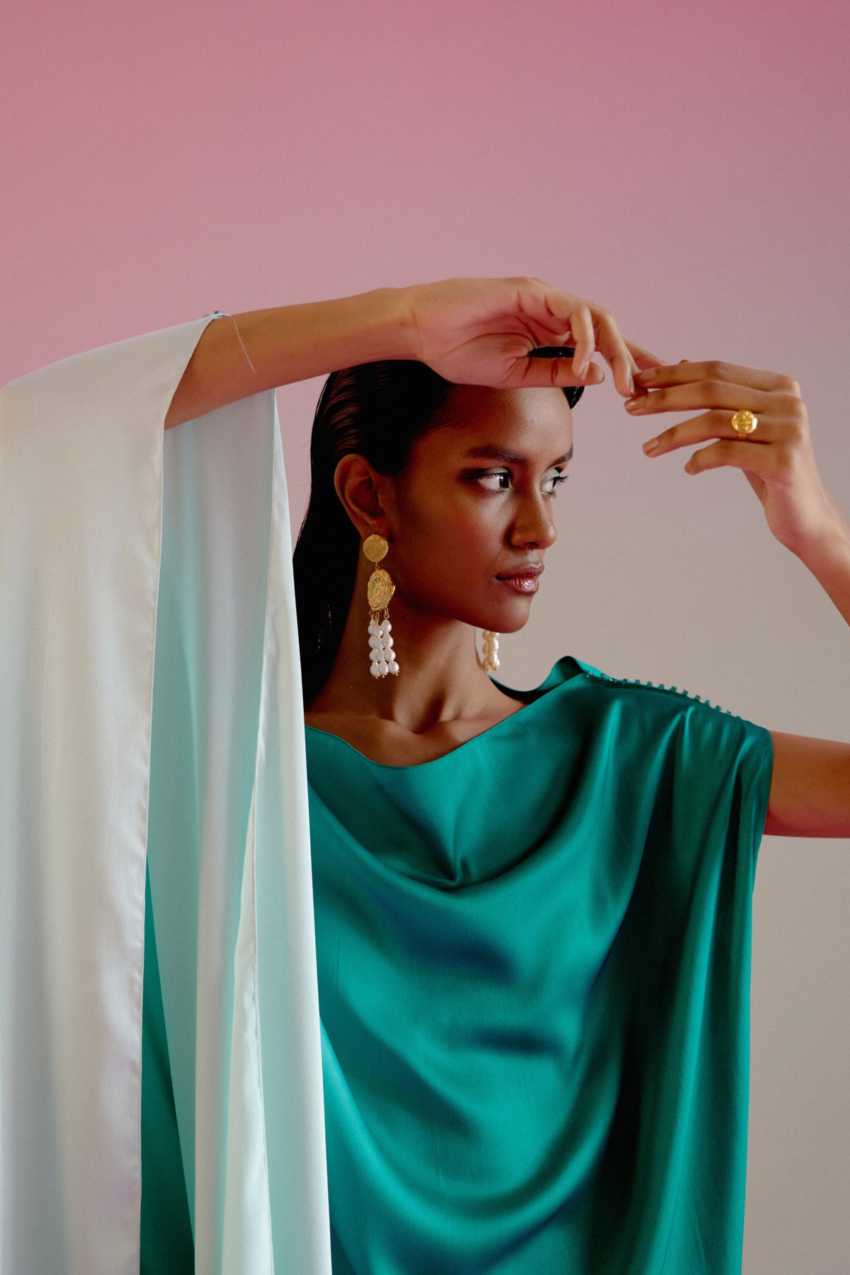 Emerald Green Off Shoulder Co-ord Set