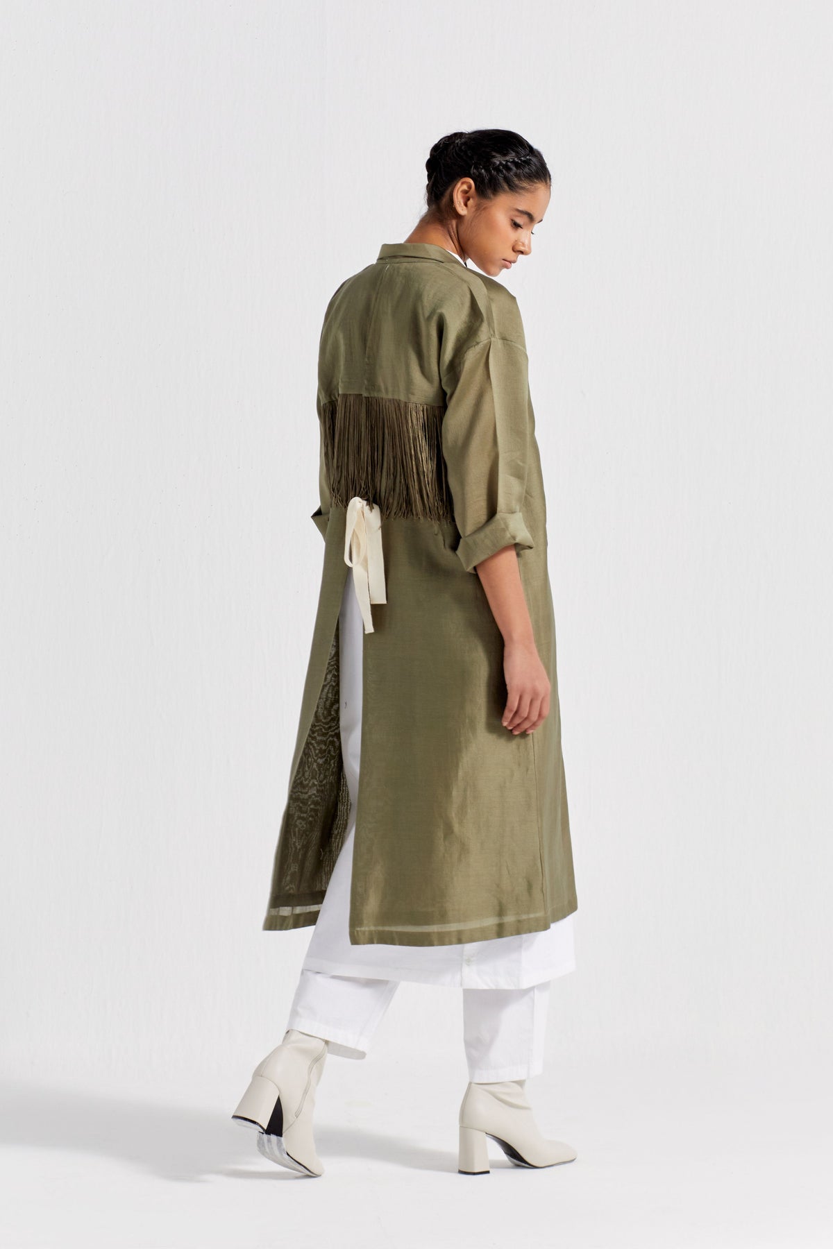 Back Tie Overlay Jacket Co-ord
