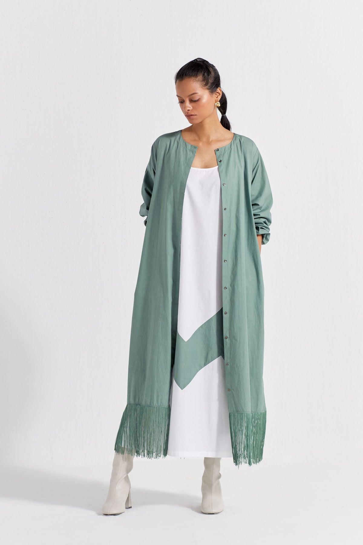 Fringe Back Yoke Jacket Co-ord