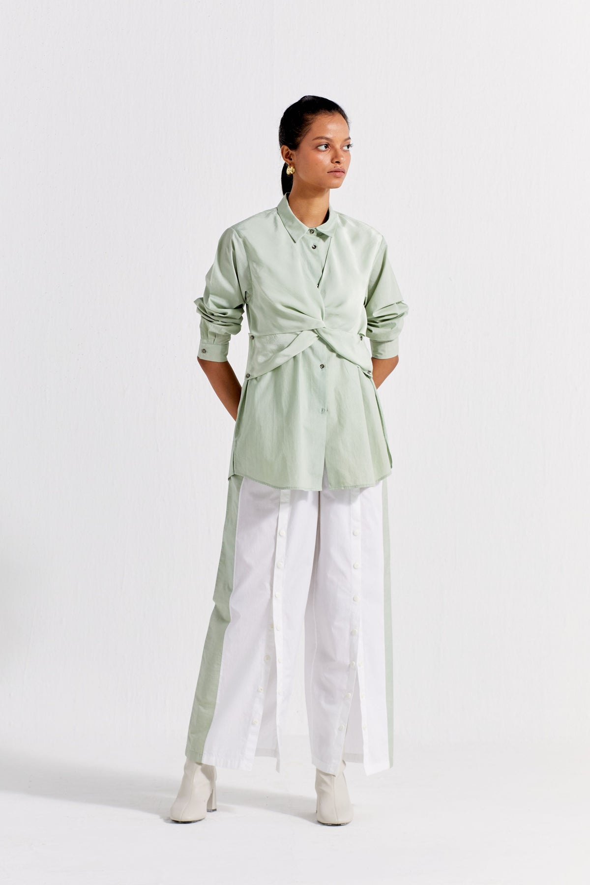 Front Twist Shirt Co-ord