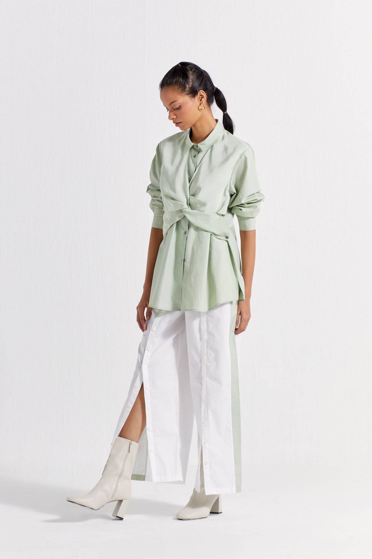 Front Twist Shirt Co-ord