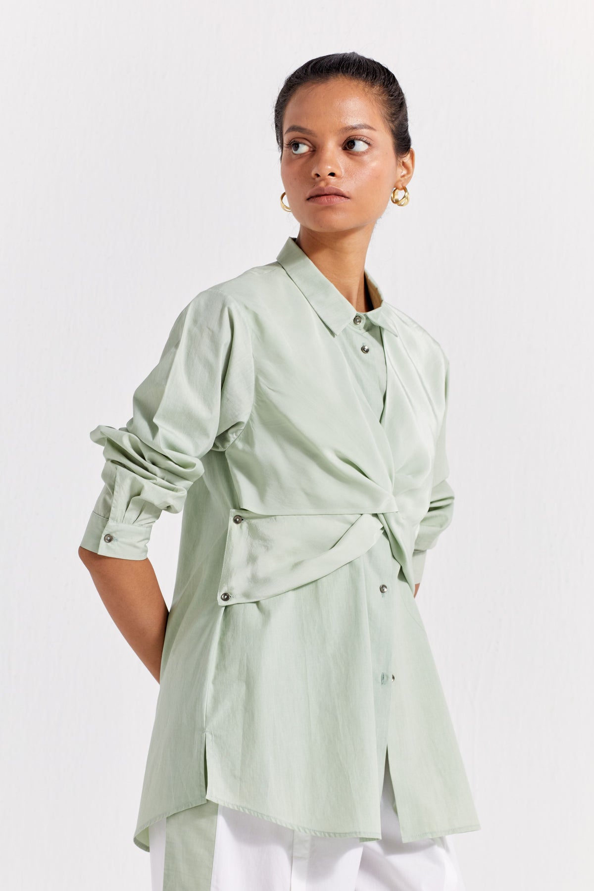 Front Twist Shirt Co-ord