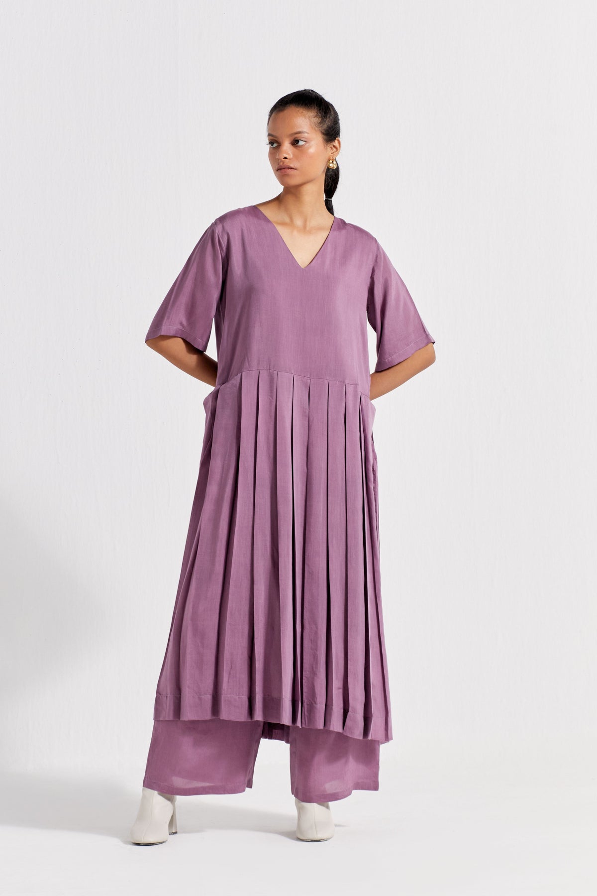 Waist Pleat Tunic Co-ord