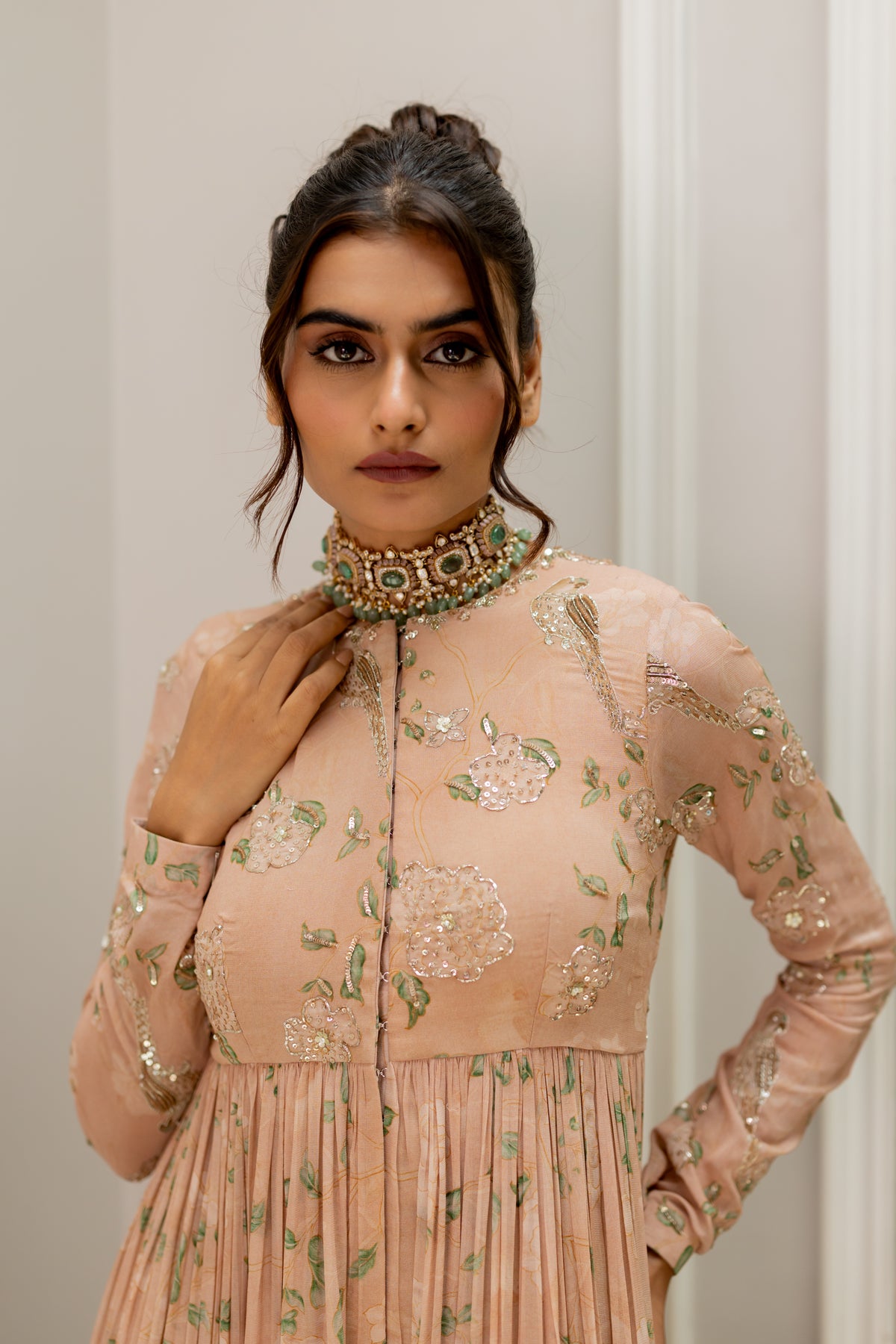 Zumi Old Rose Anarkali