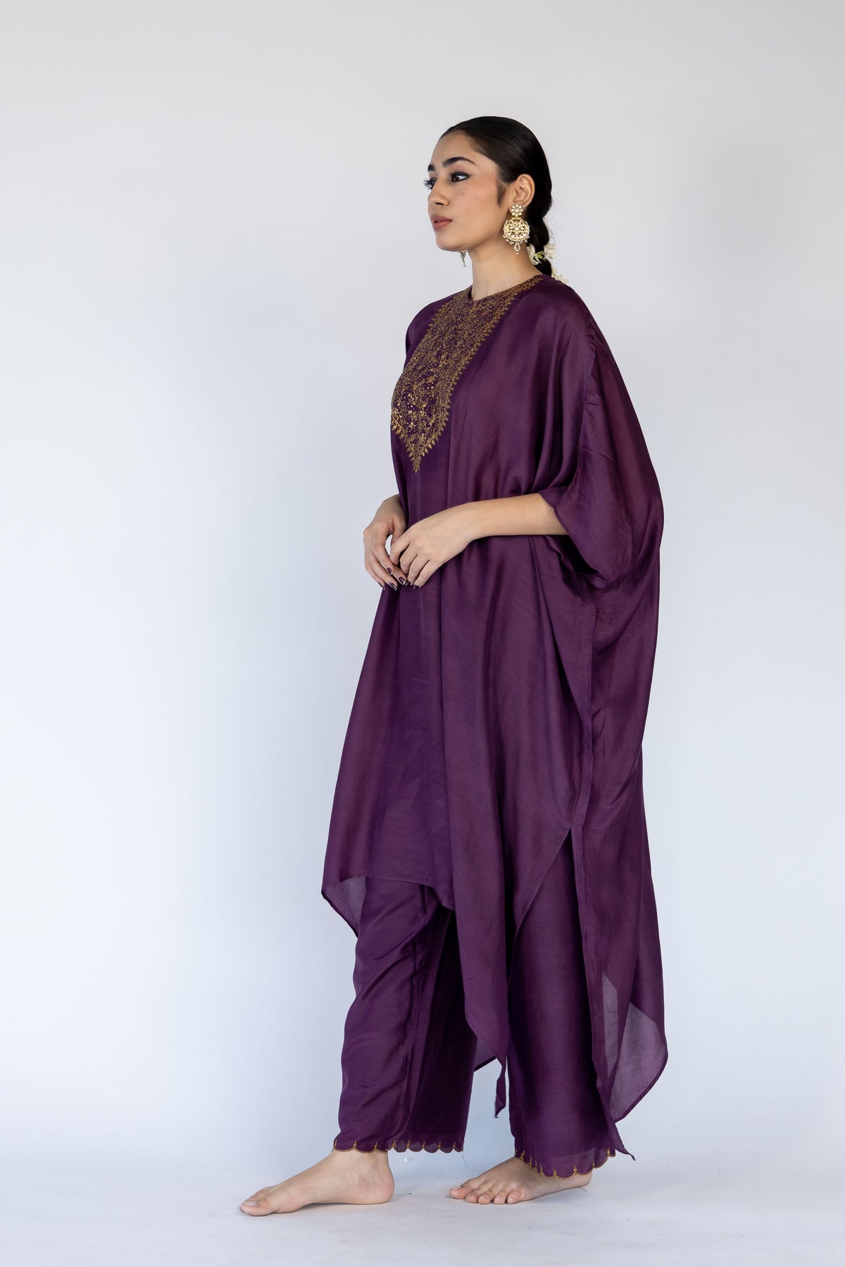 Aubergine Lailaa Kaftan Set