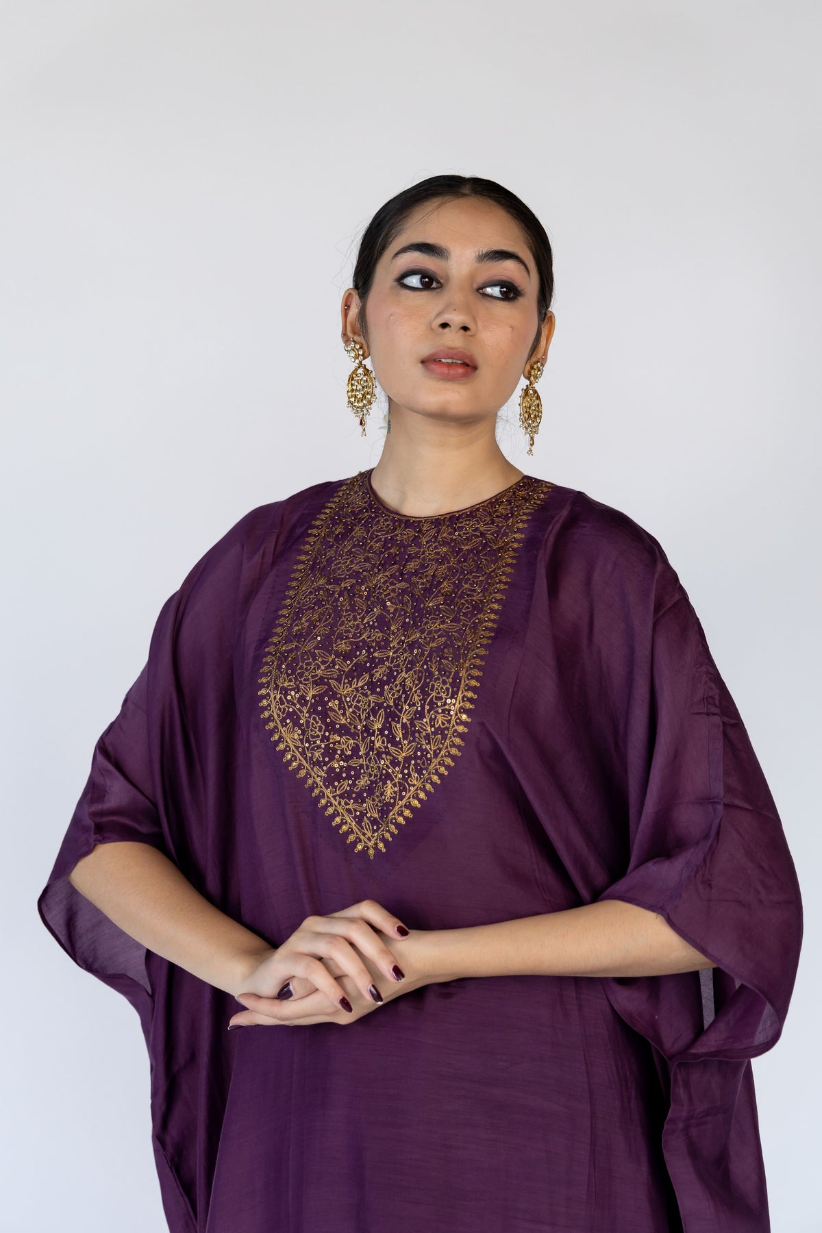 Aubergine Lailaa Kaftan Set