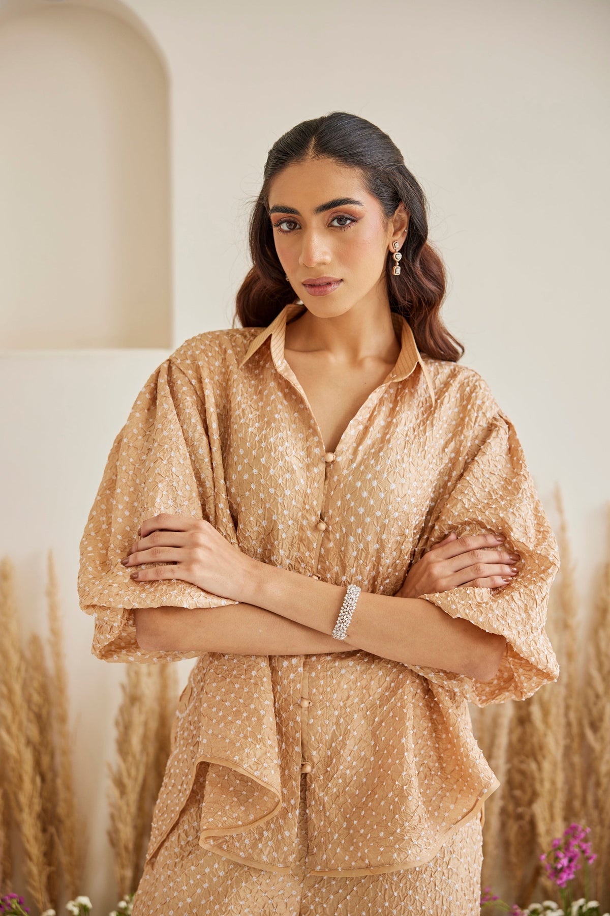 Artisanal Bandhani Tulip Top
