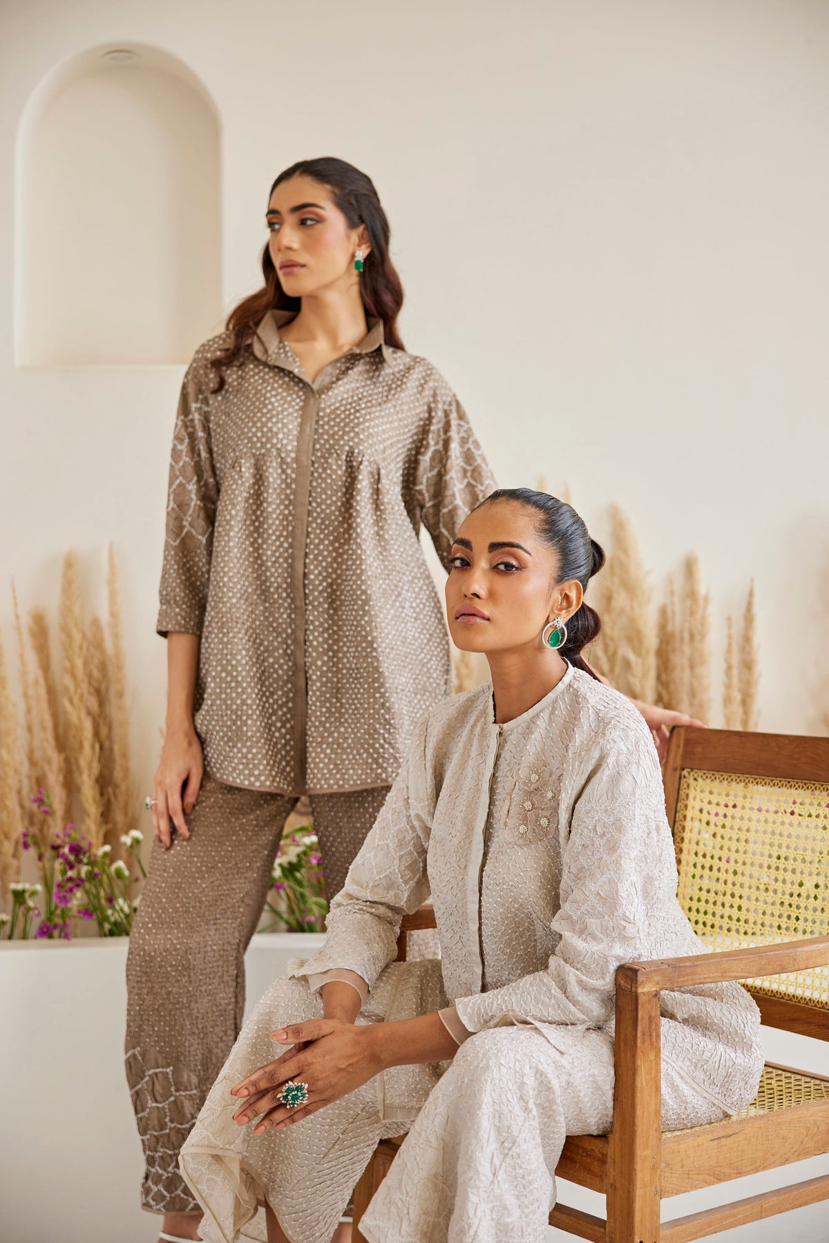 Artisanal Bandhani Peplum Top