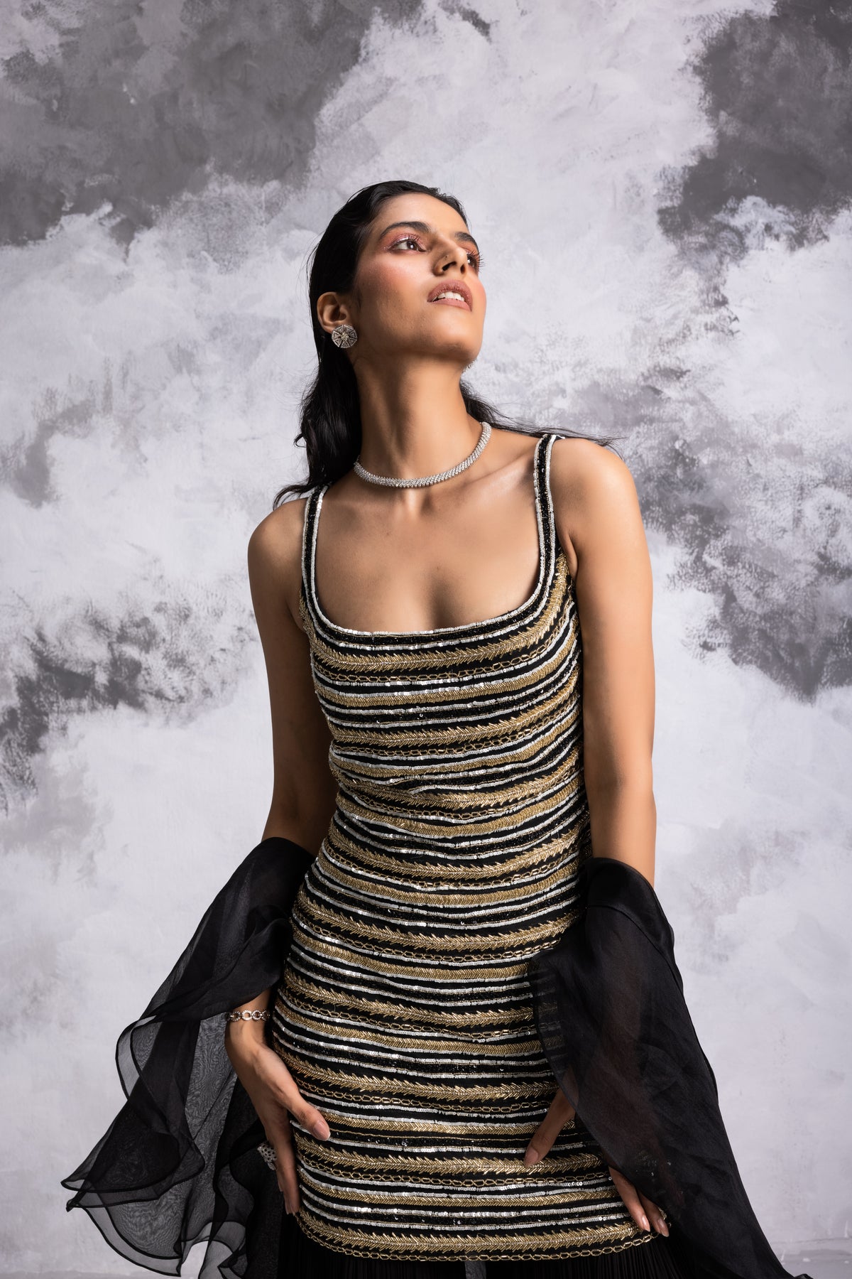 Black Sharara Set