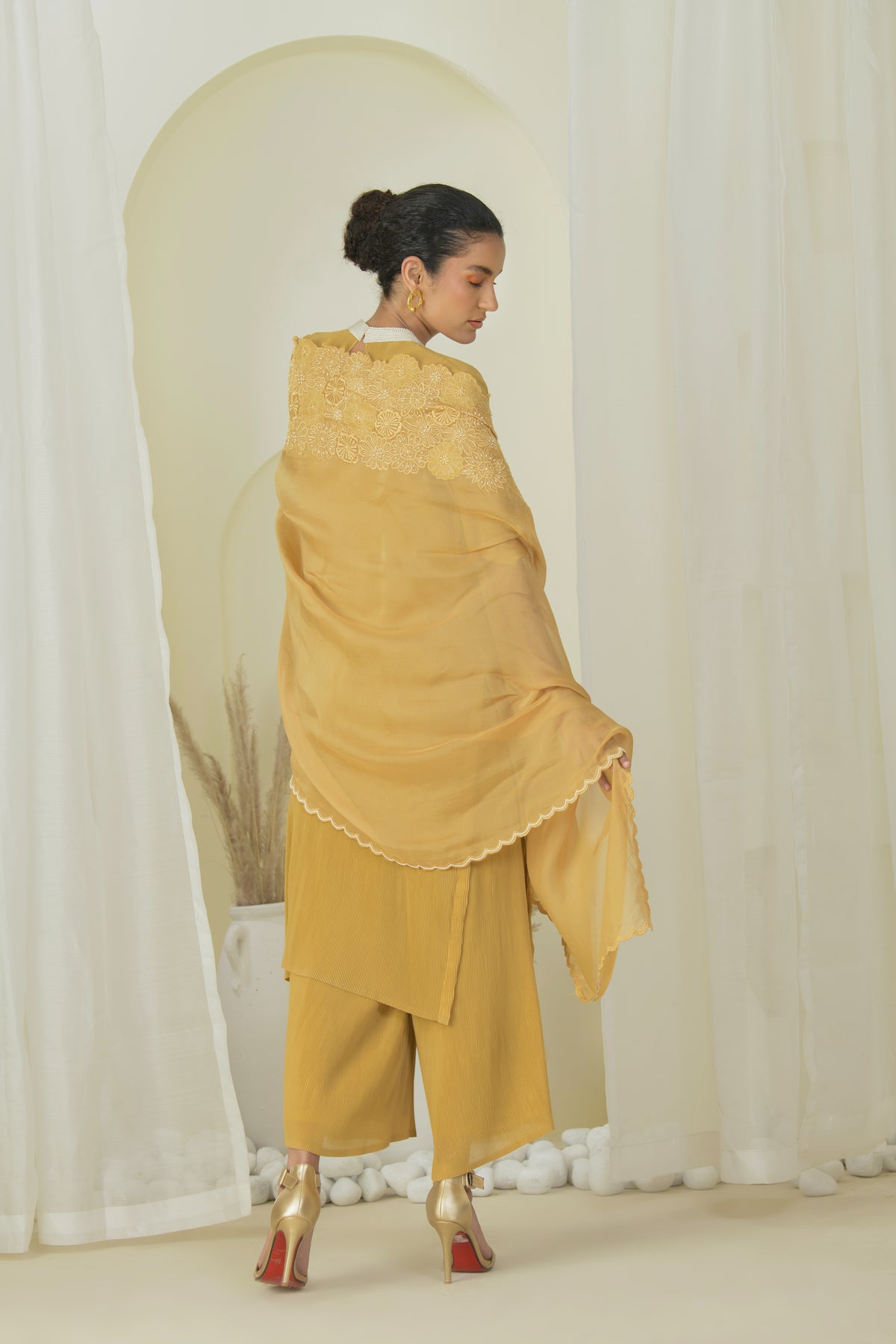 Summer Gold Kurta With Dupatta