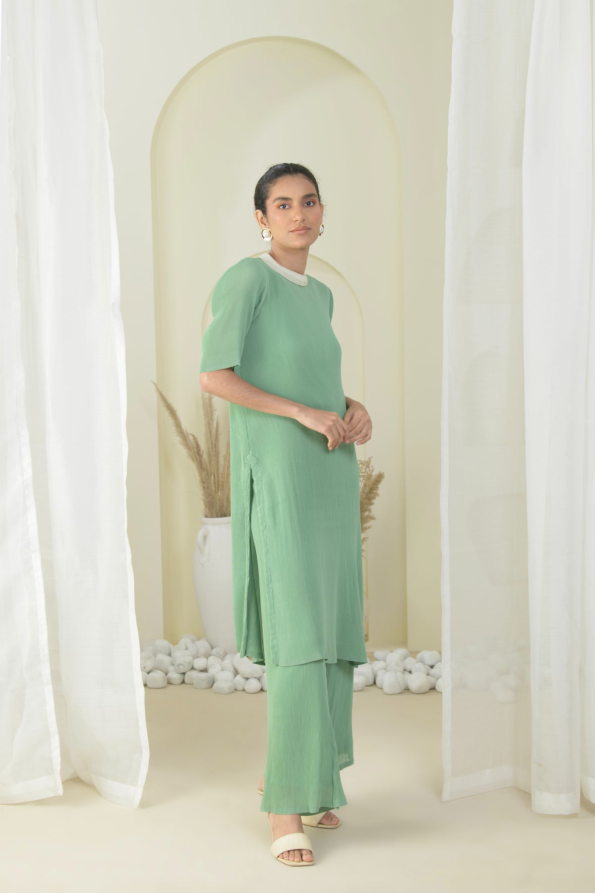 Grassy Green Kurta With Dupatta