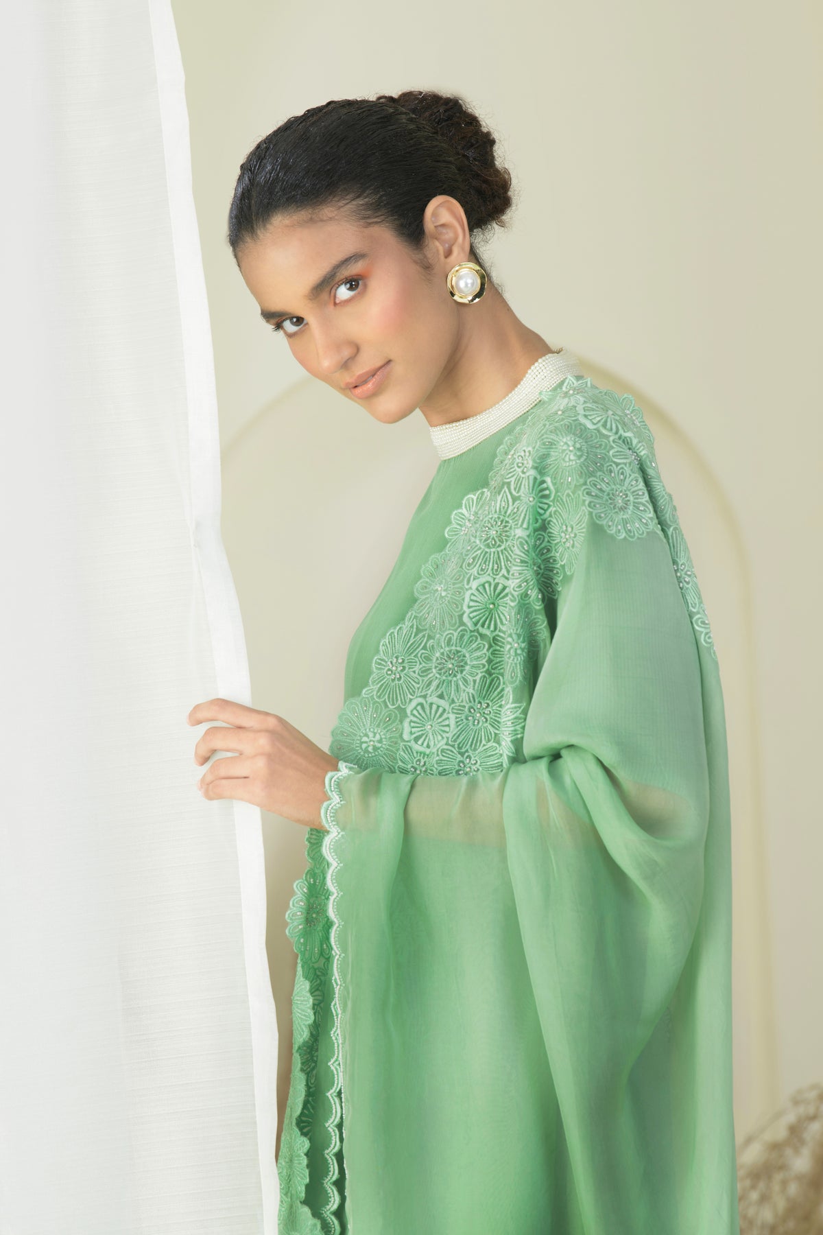 Grassy Green Kurta With Dupatta