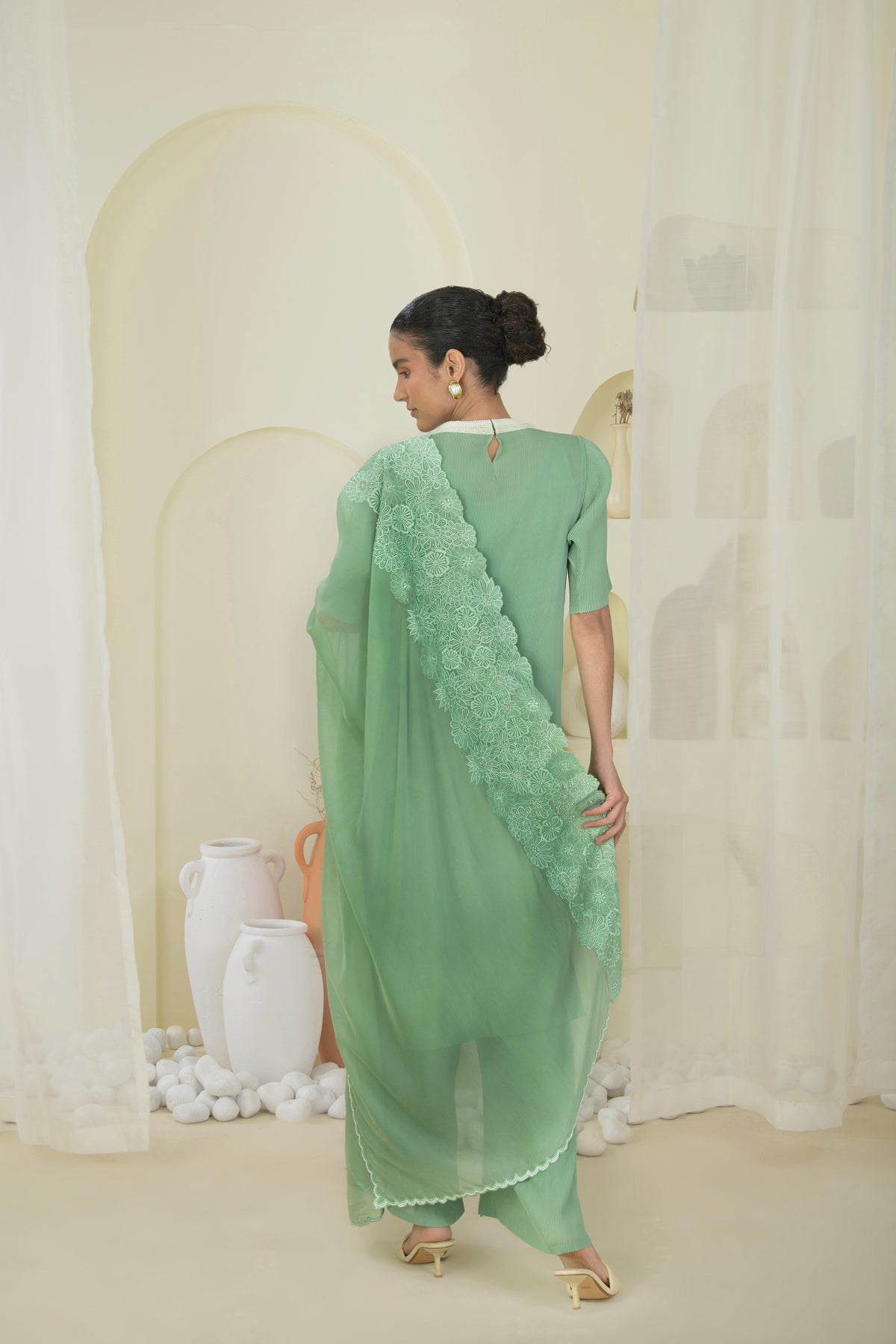 Grassy Green Kurta With Dupatta