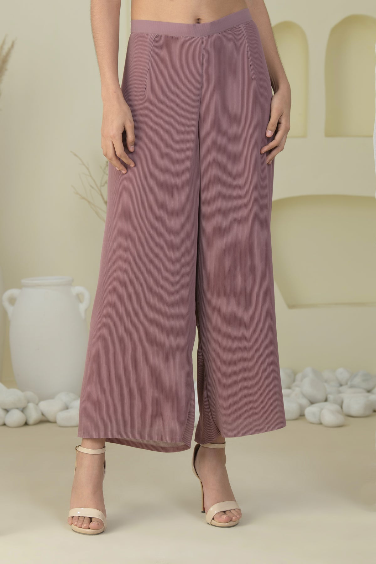 Dark Mauve Kurta With Dupatta