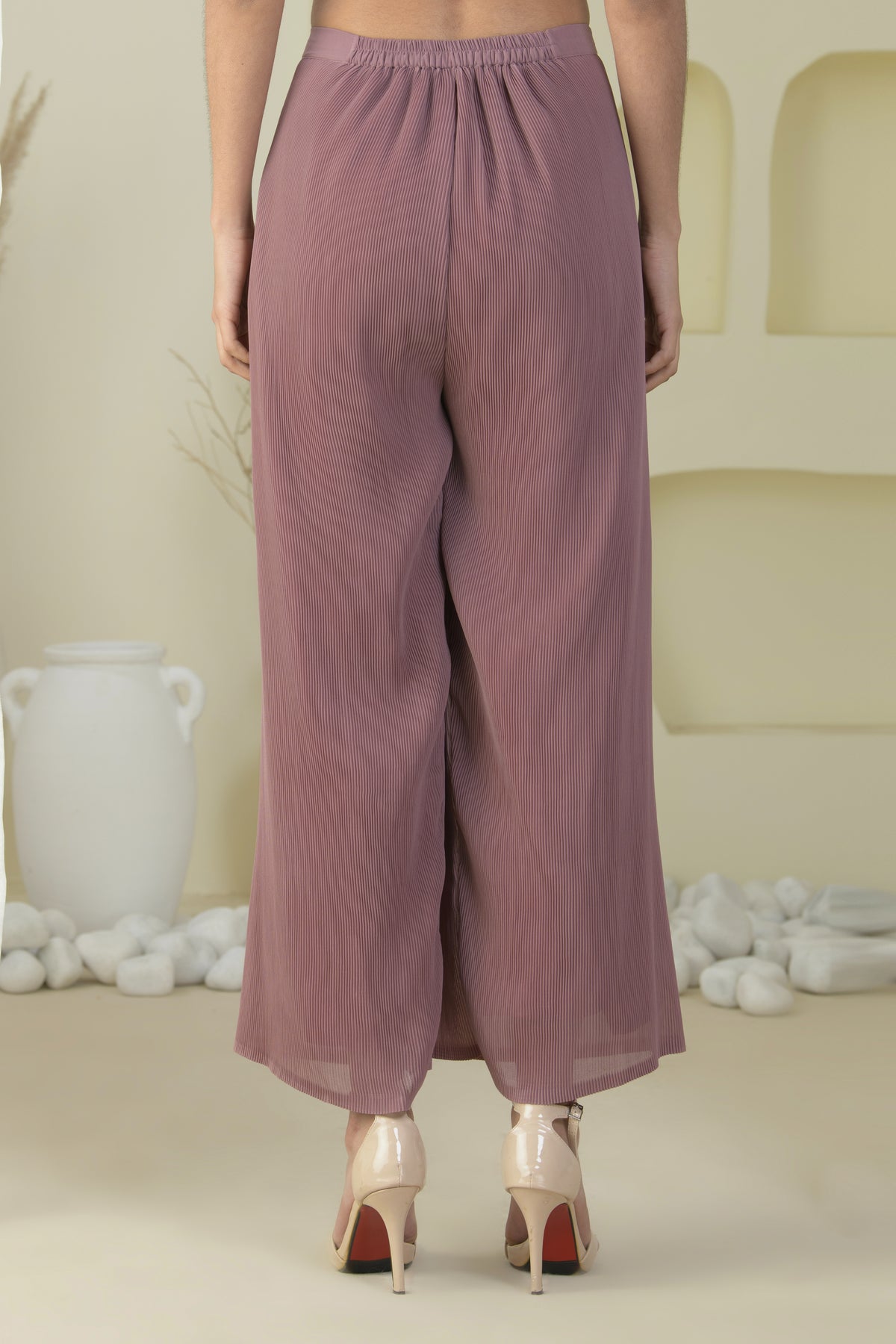 Dark Mauve Kurta With Dupatta