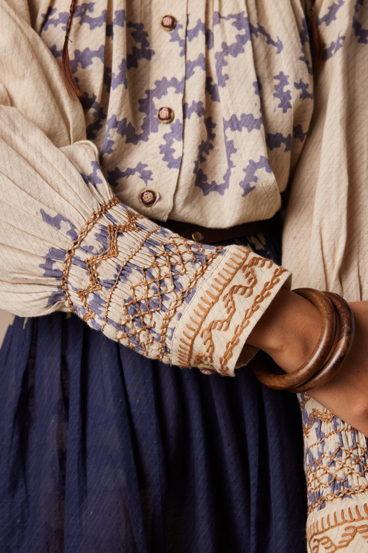 Ivory Spiral Farmer Top