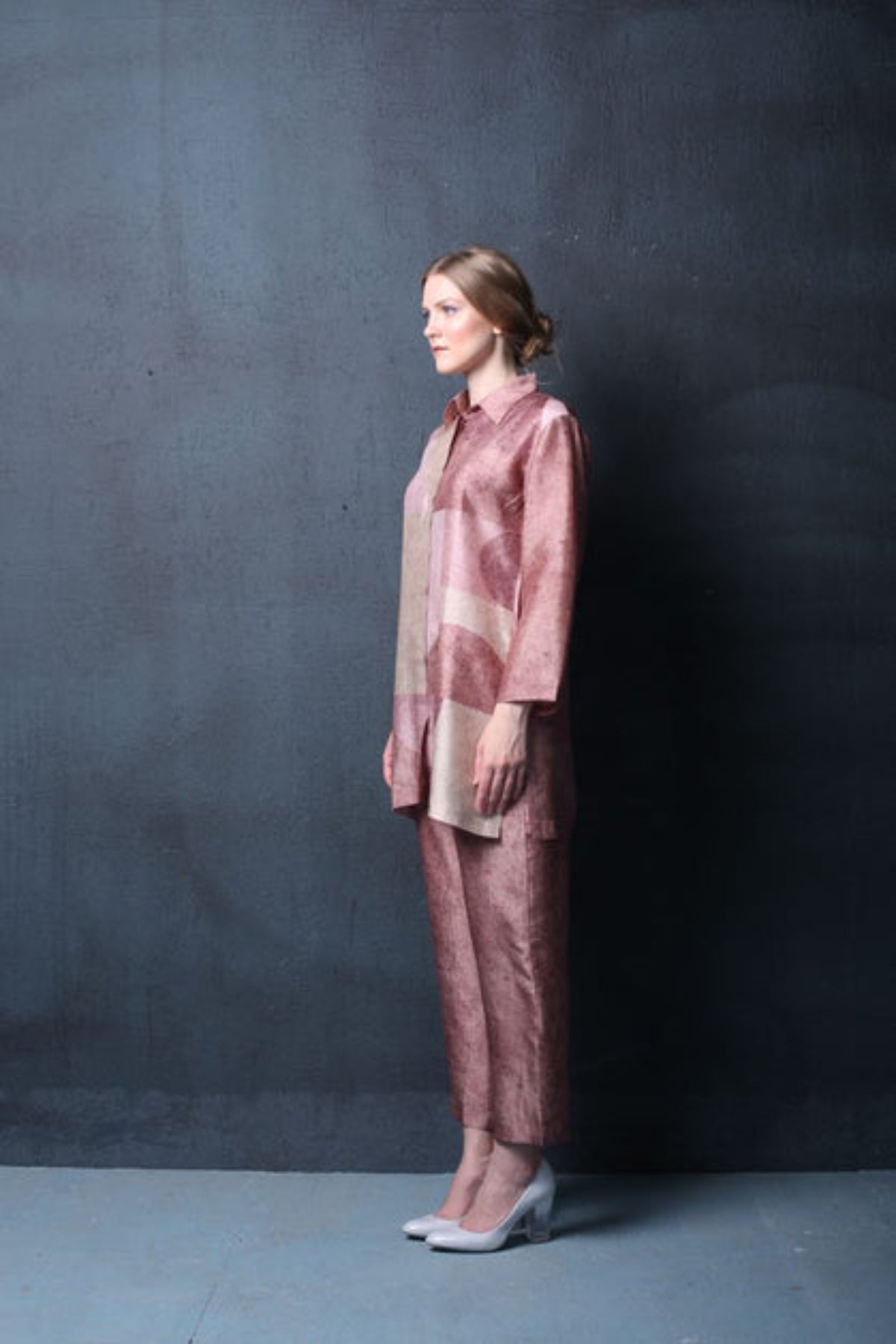 Pink Abstract Geometric Print Co-ord Set