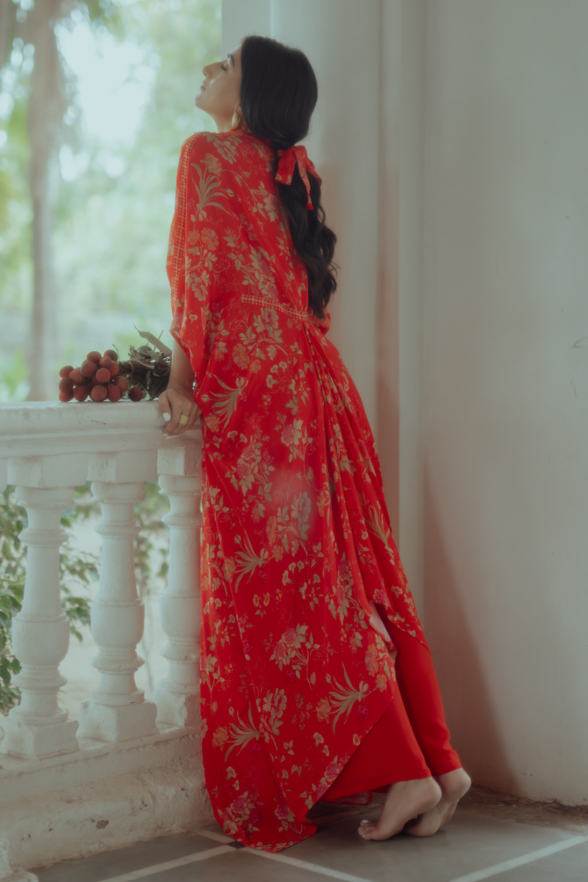 Poppy red cape set