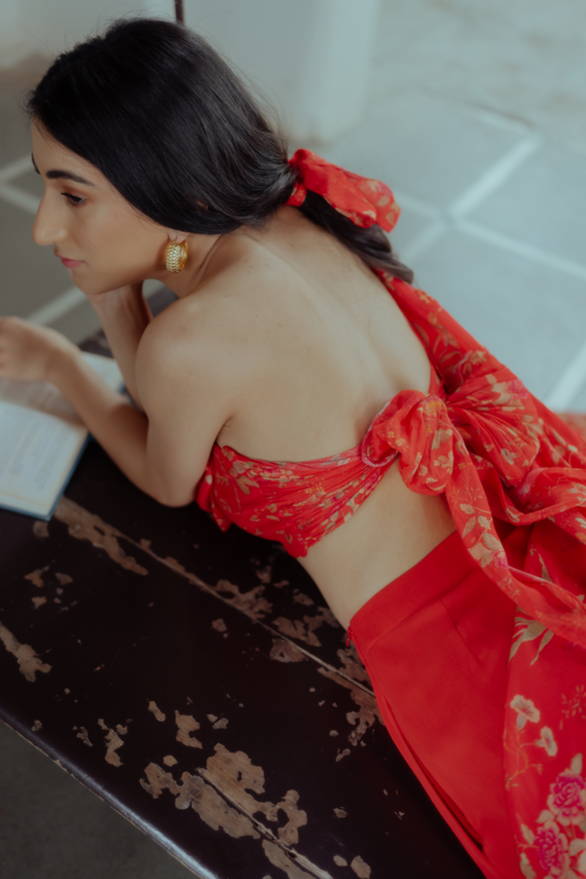 Poppy red cape set