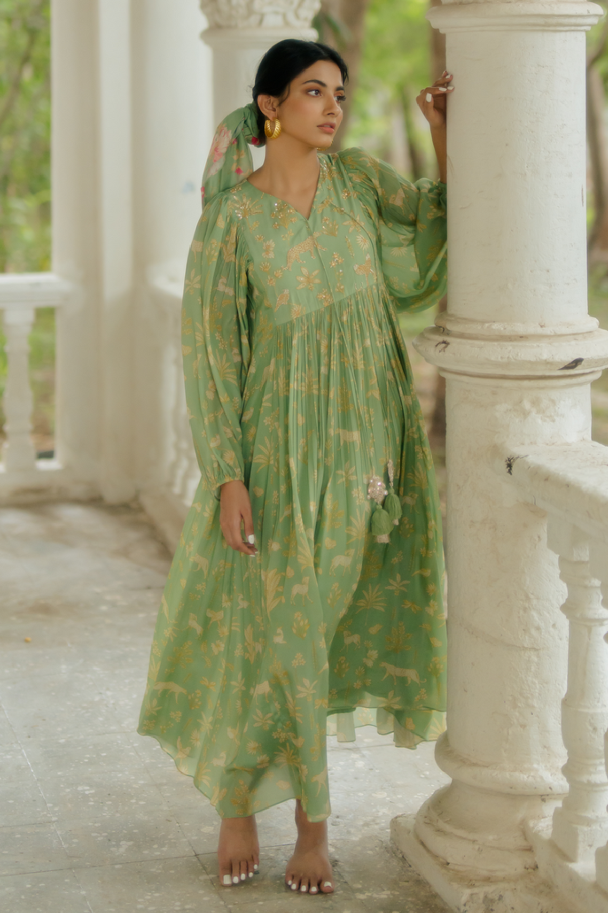Fern green maxi