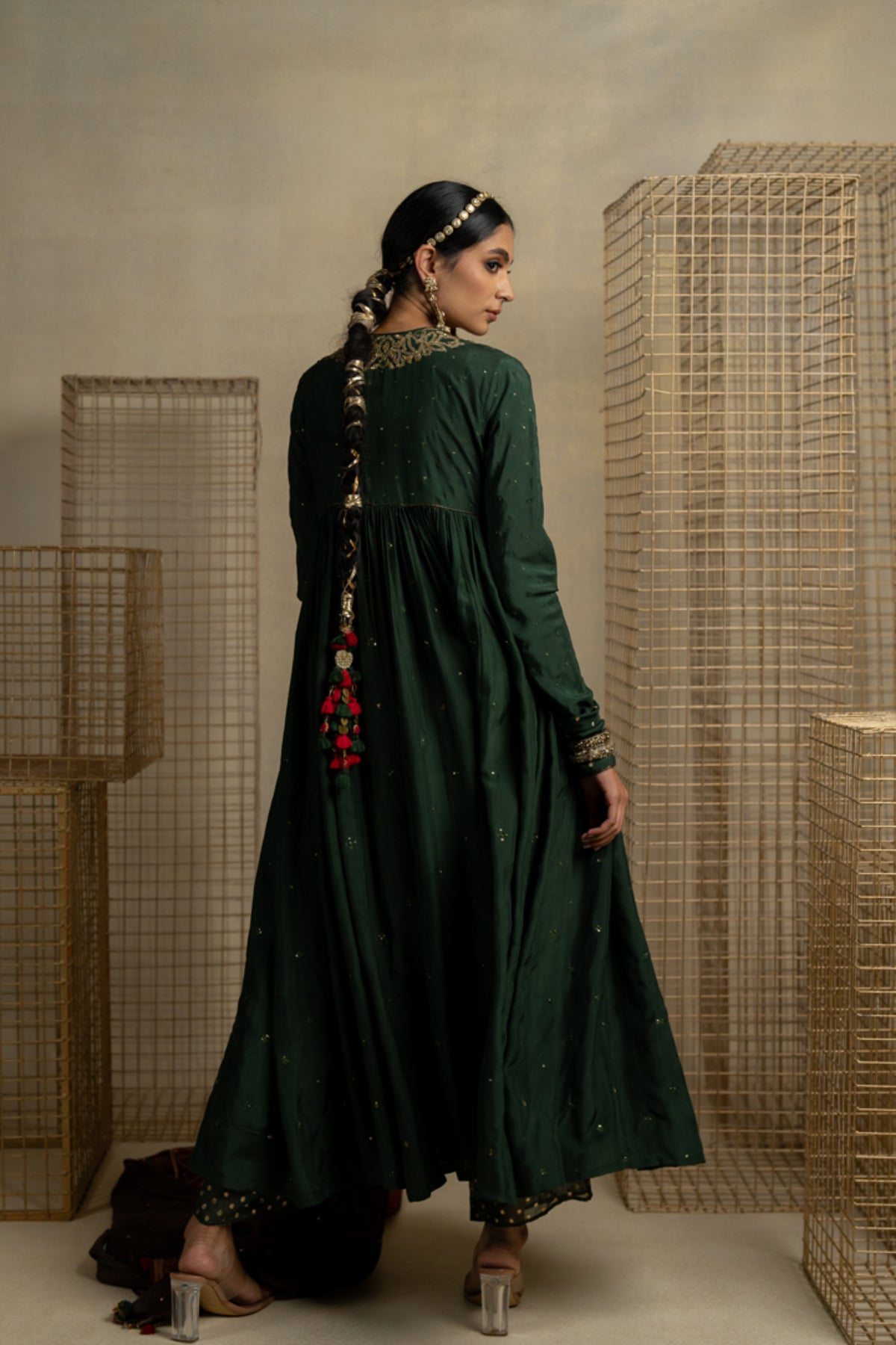 Mehndi Anarkali Set