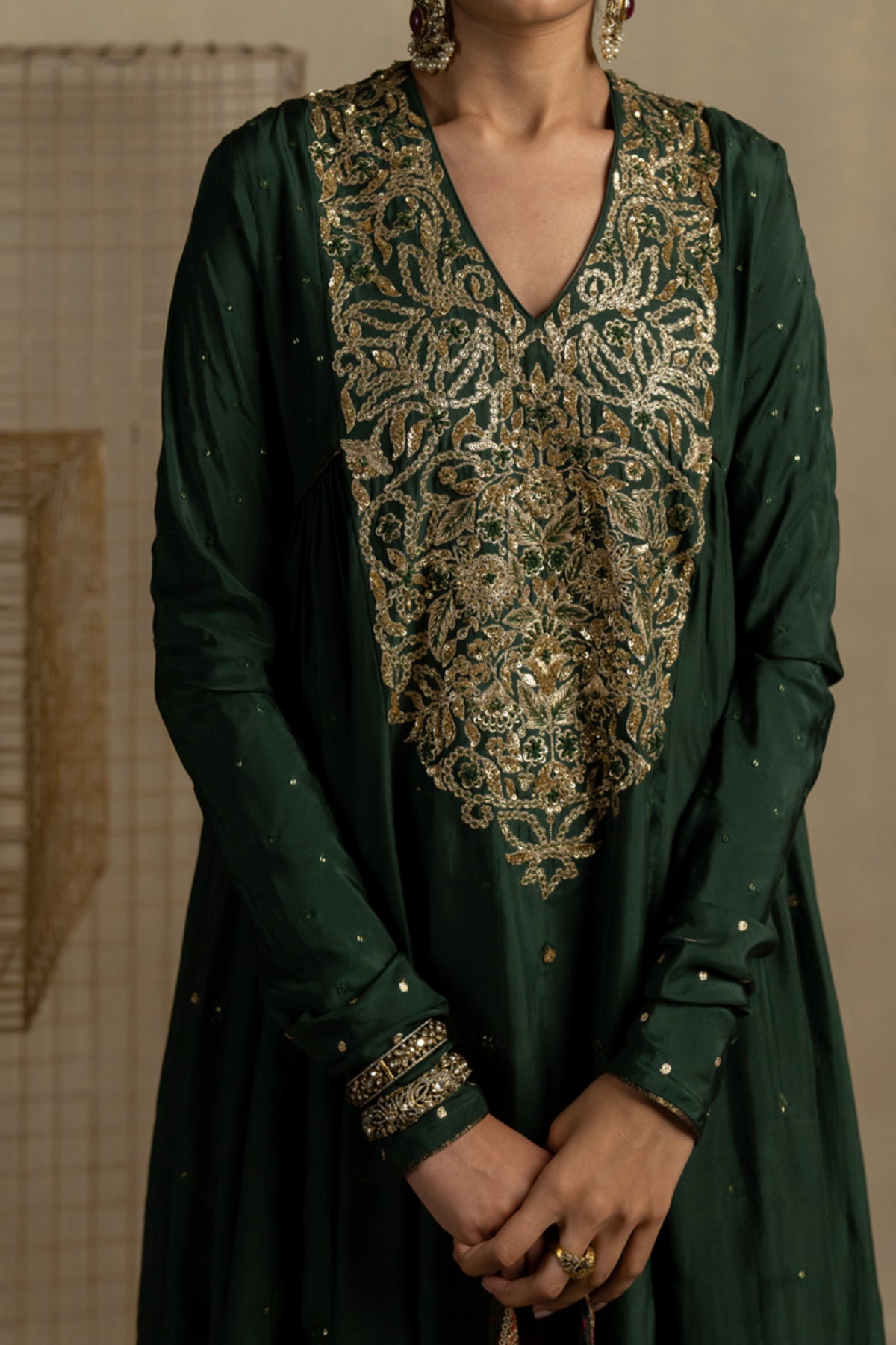Mehndi Anarkali Set
