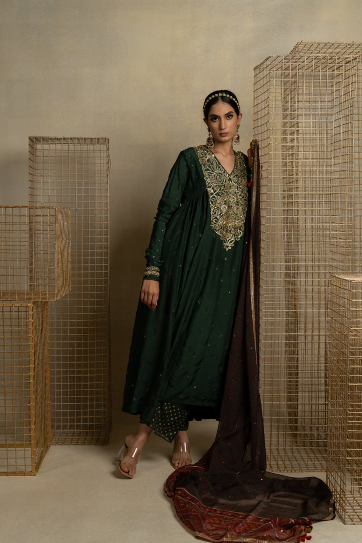 Mogra Mehndi Dupatta
