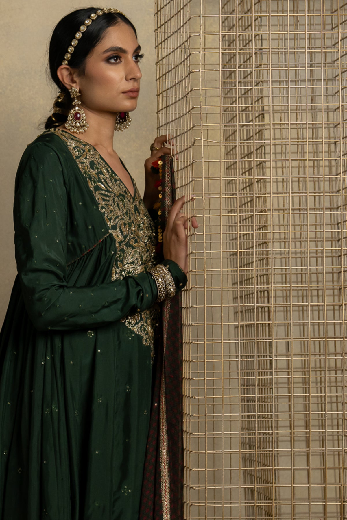 Mehndi Anarkali Set