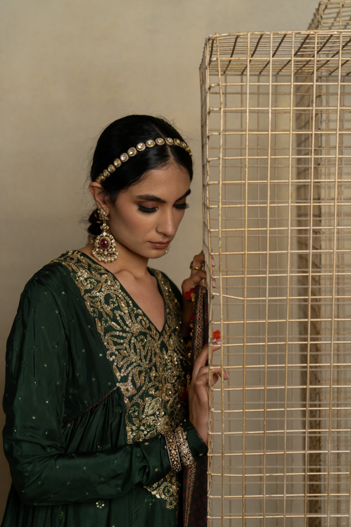 Mehndi Anarkali Set
