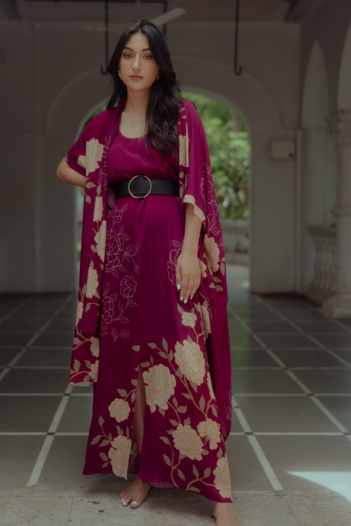 Voilet cape set
