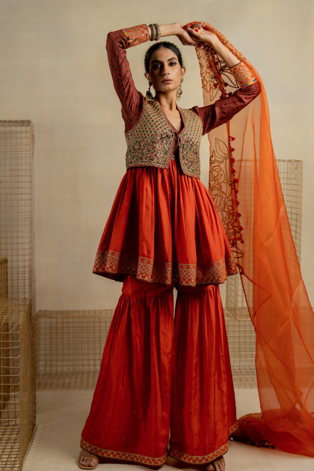 Gulbahar Kesar Sharara Set