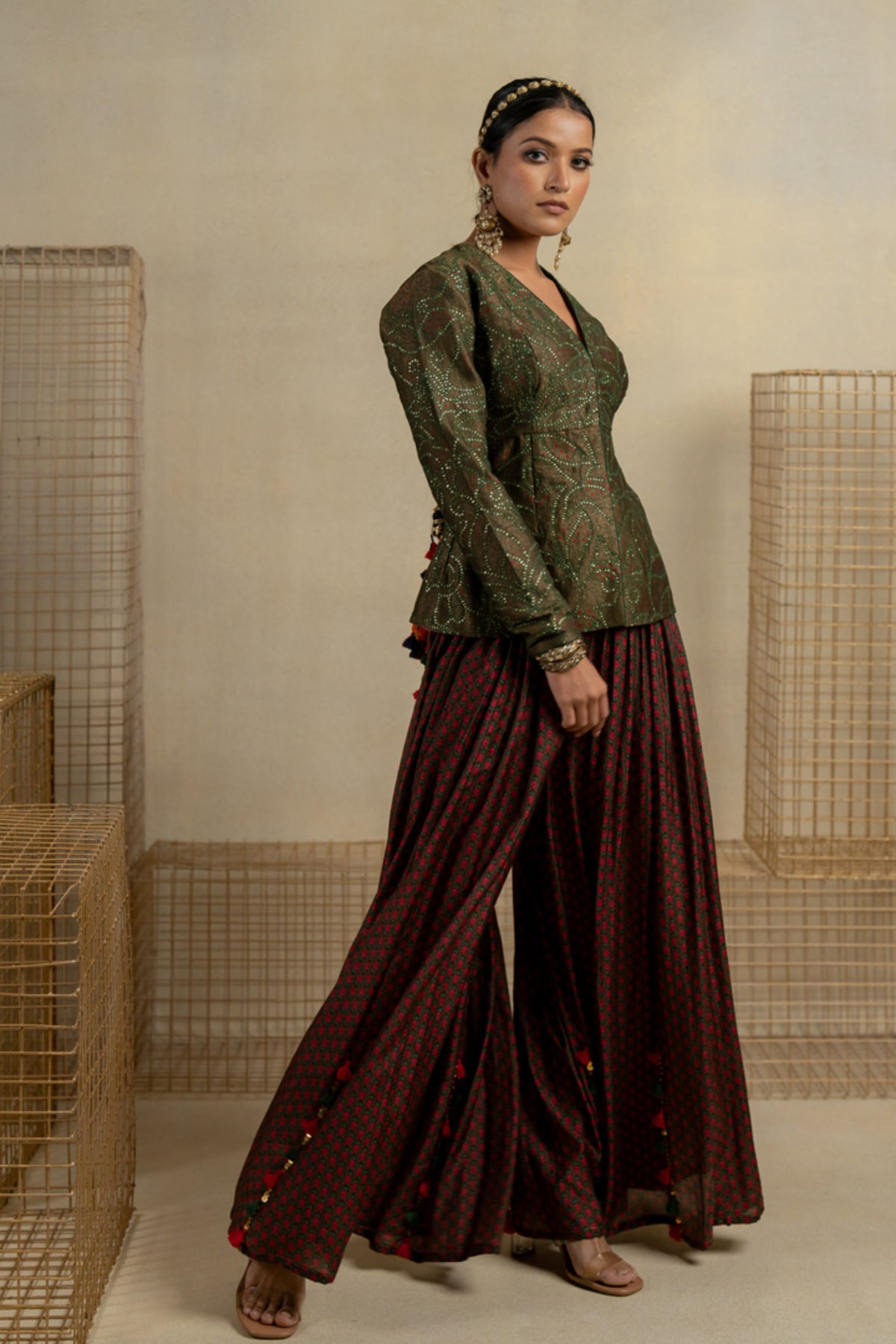 Mehndi Embroidered Co-ord Set