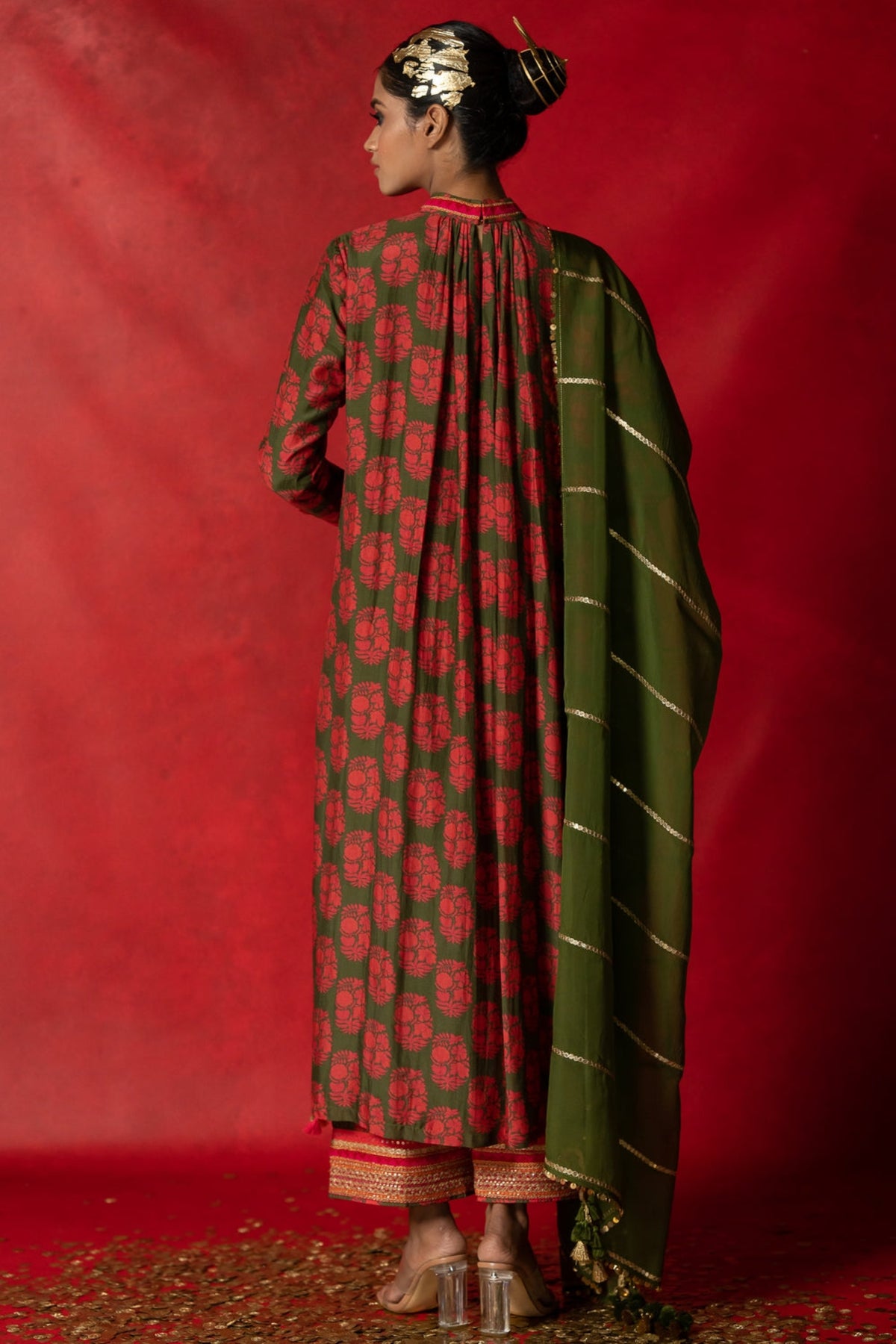 Olive Green  Dupatta