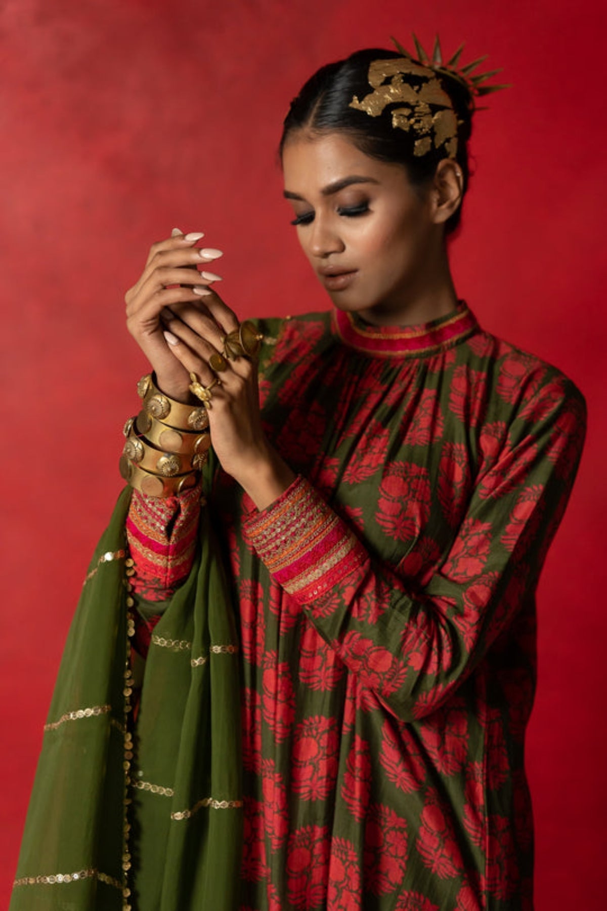 Olive Green  Dupatta