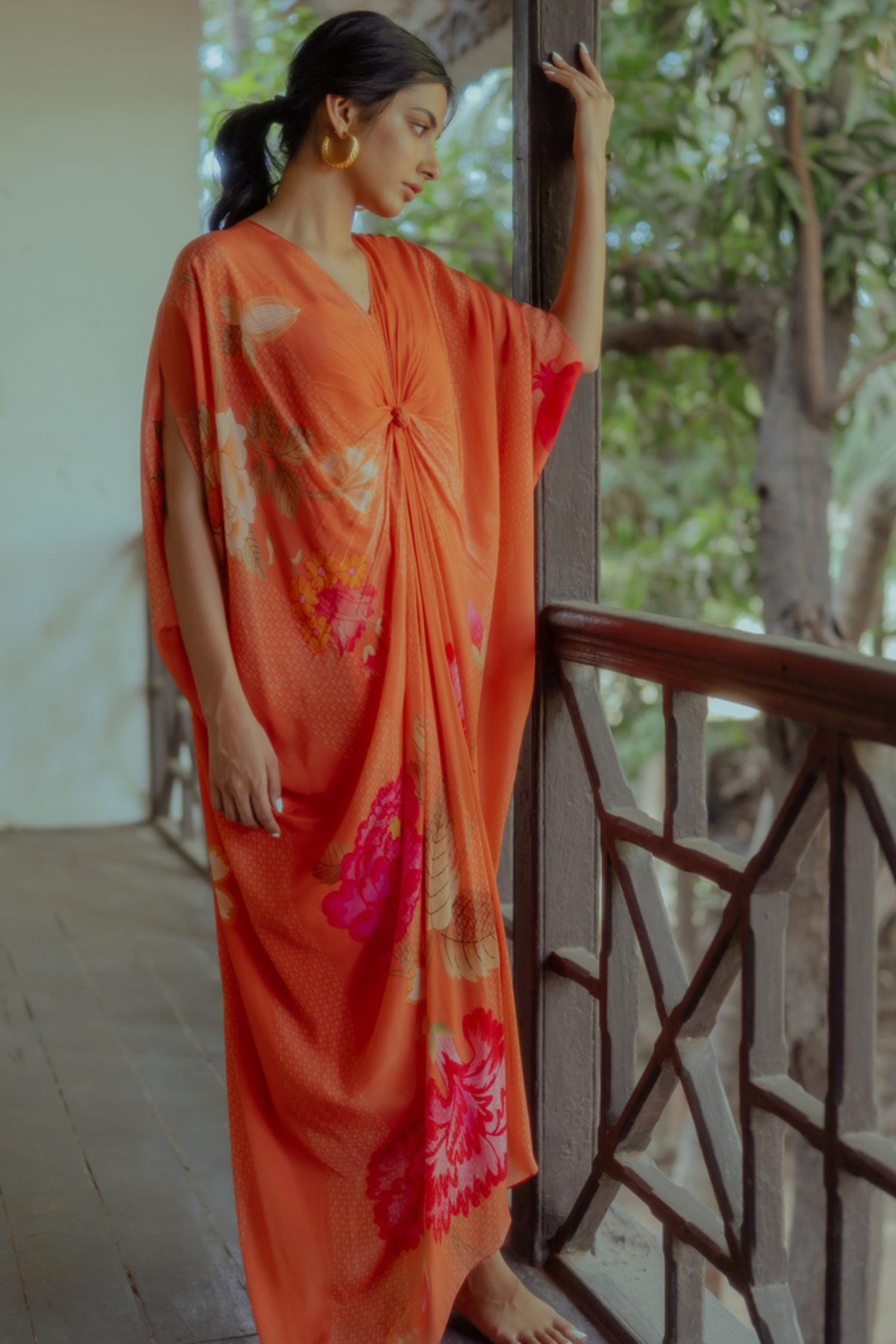 Sherbet orange kaftan