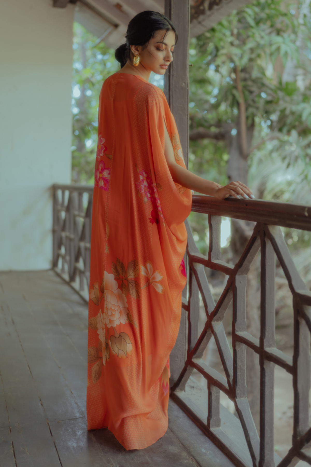 Sherbet orange kaftan