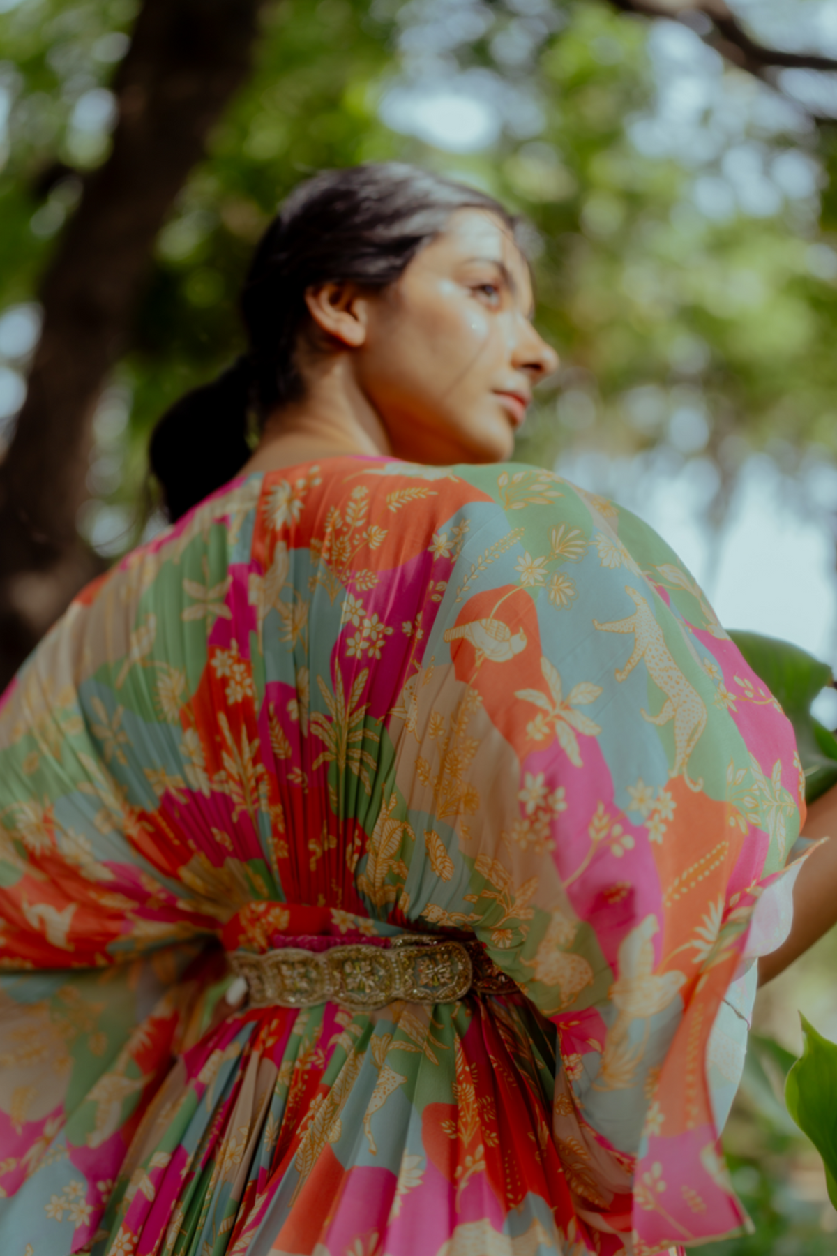 Multicolour kaftan set
