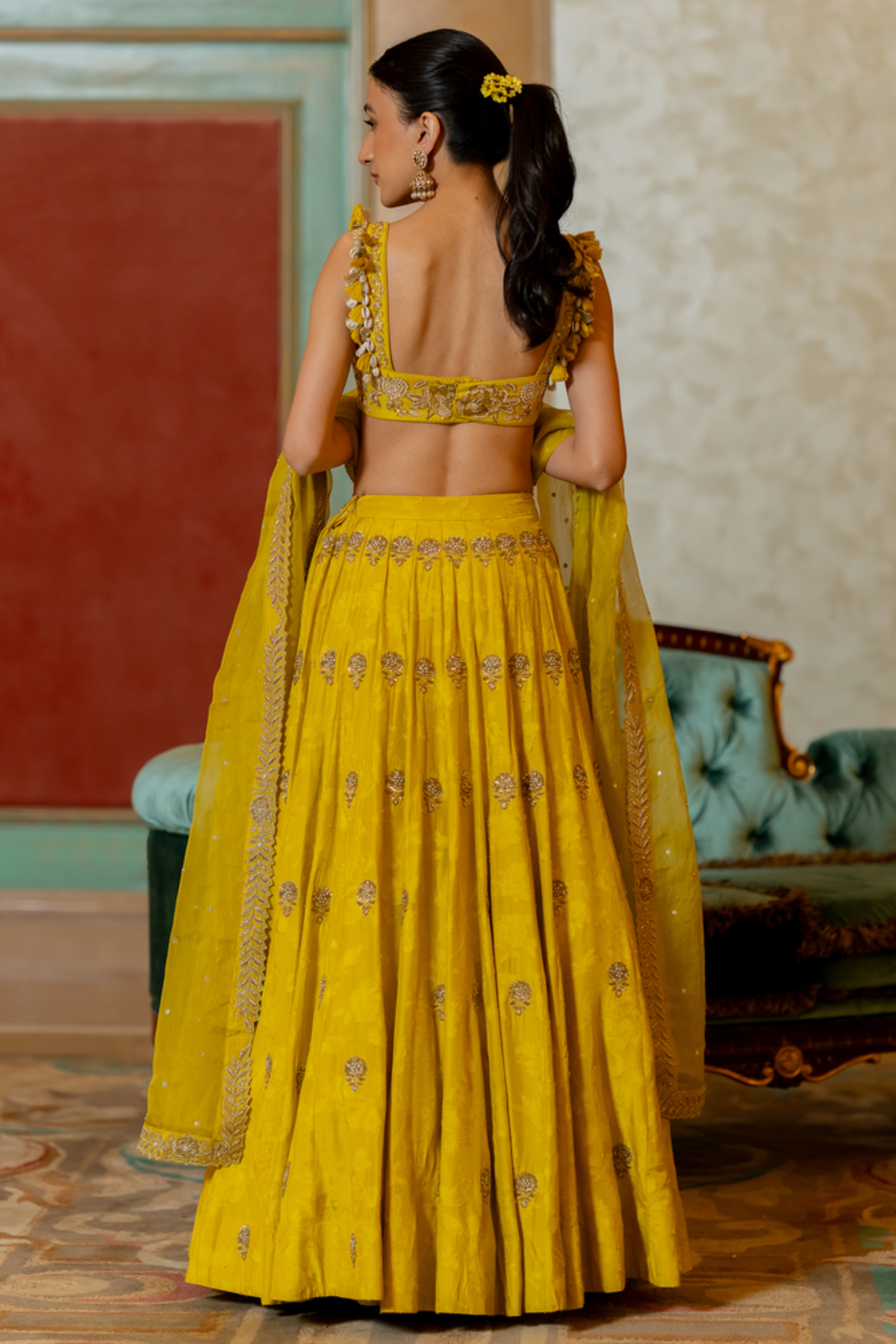 Lime Yellow Lehenga Set